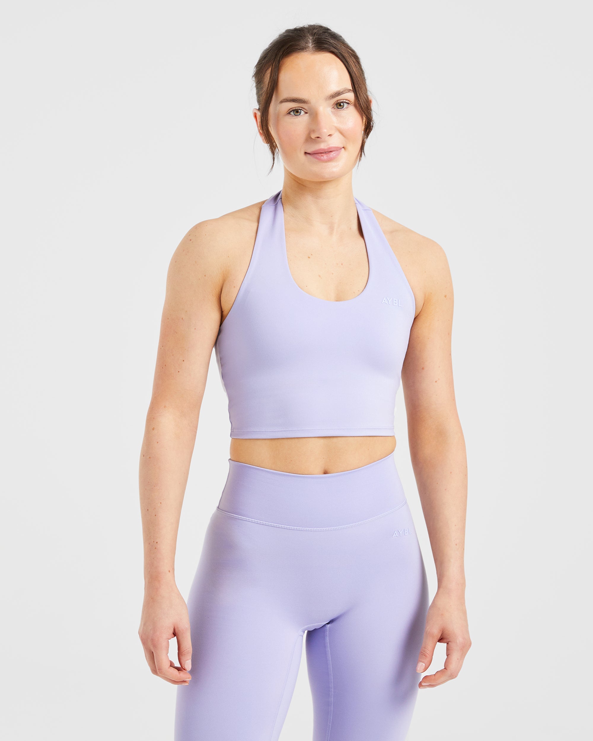 Top Corto a Spalline Fisso - Lavanda Pastello