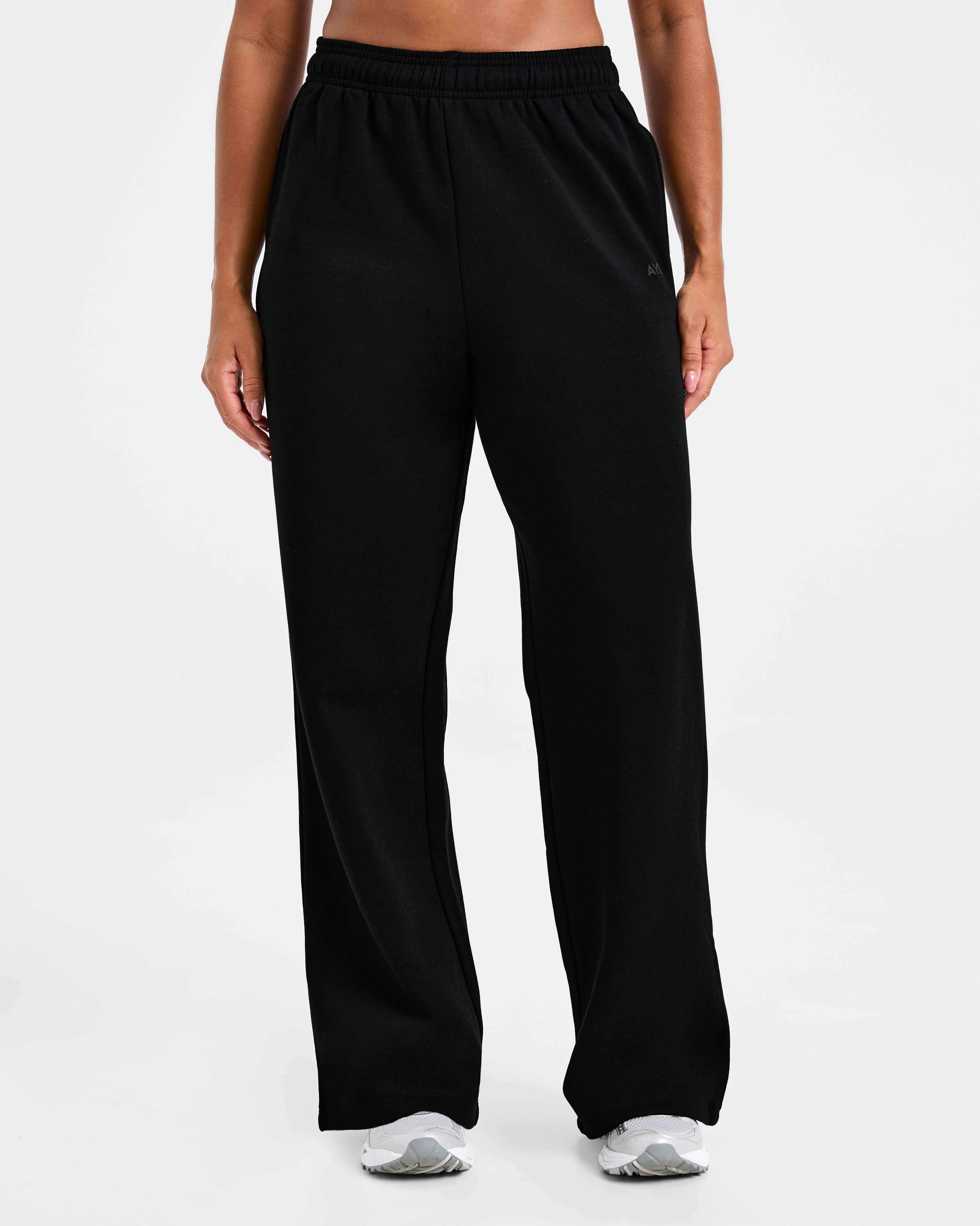 Pantaloncini Larghi a Gamba Dritta per Stile di Vita - Nero