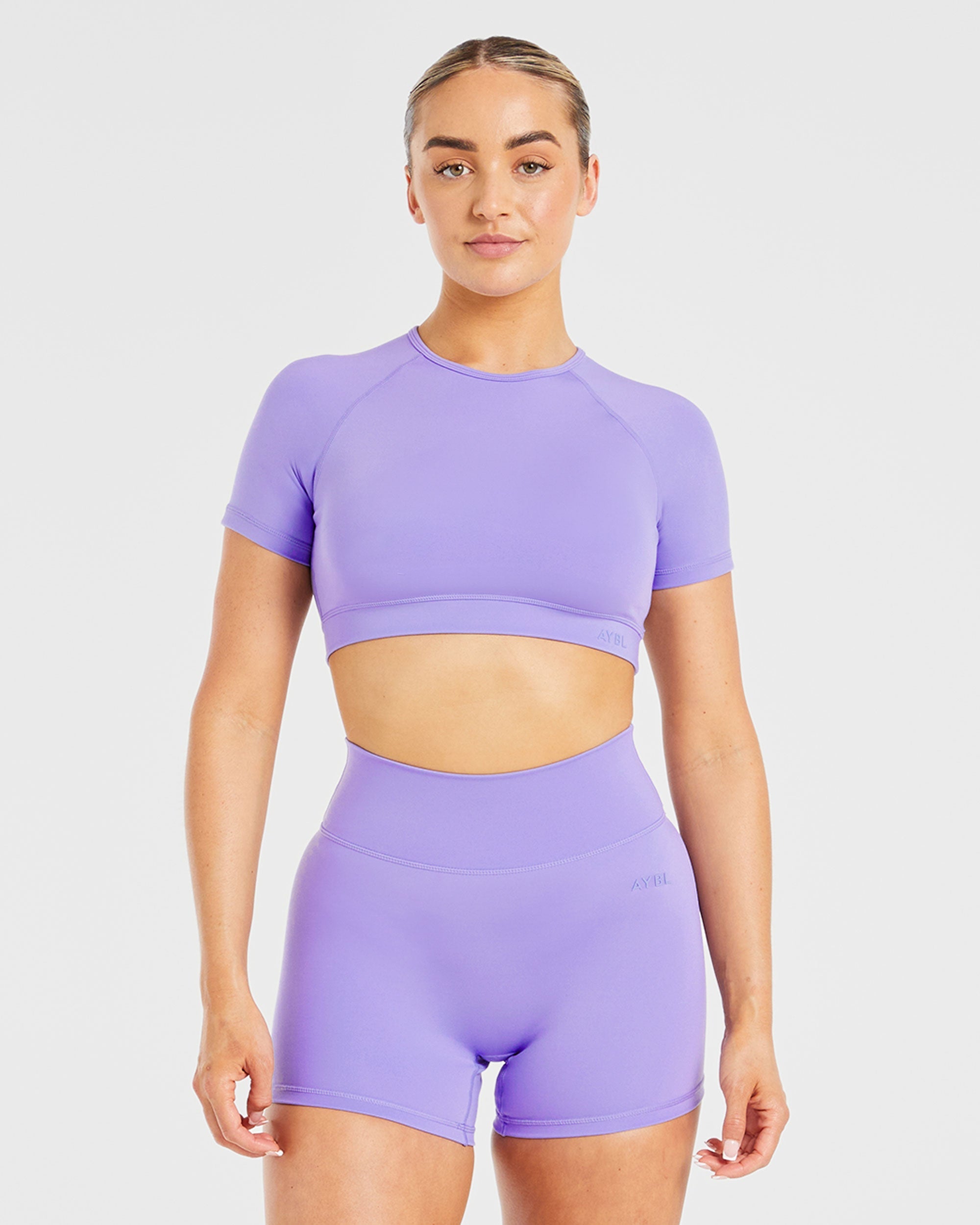 Crop Top Fondamentale - Viola Vivace