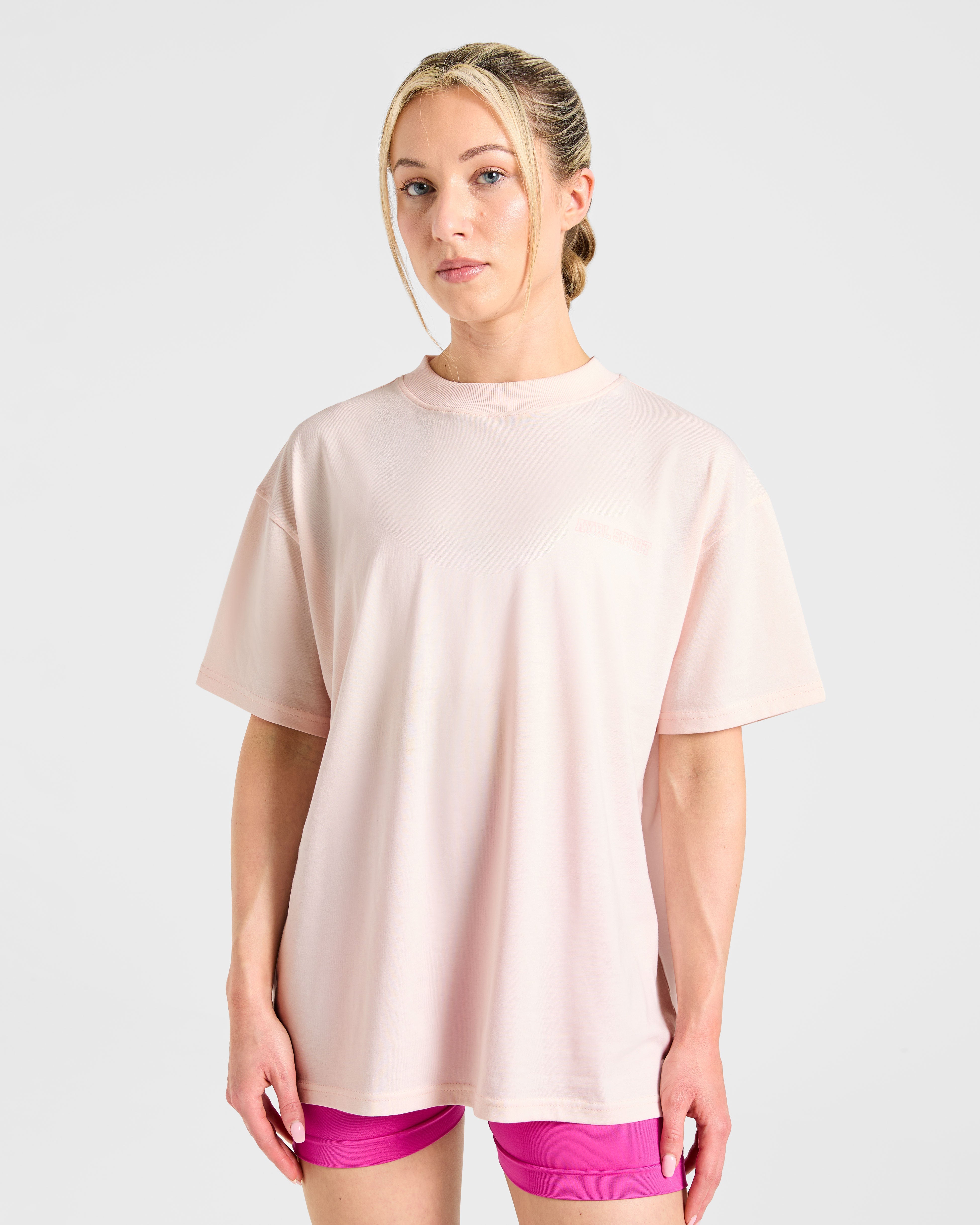 T-shirt Oversized Varsity Dept. - Rosa