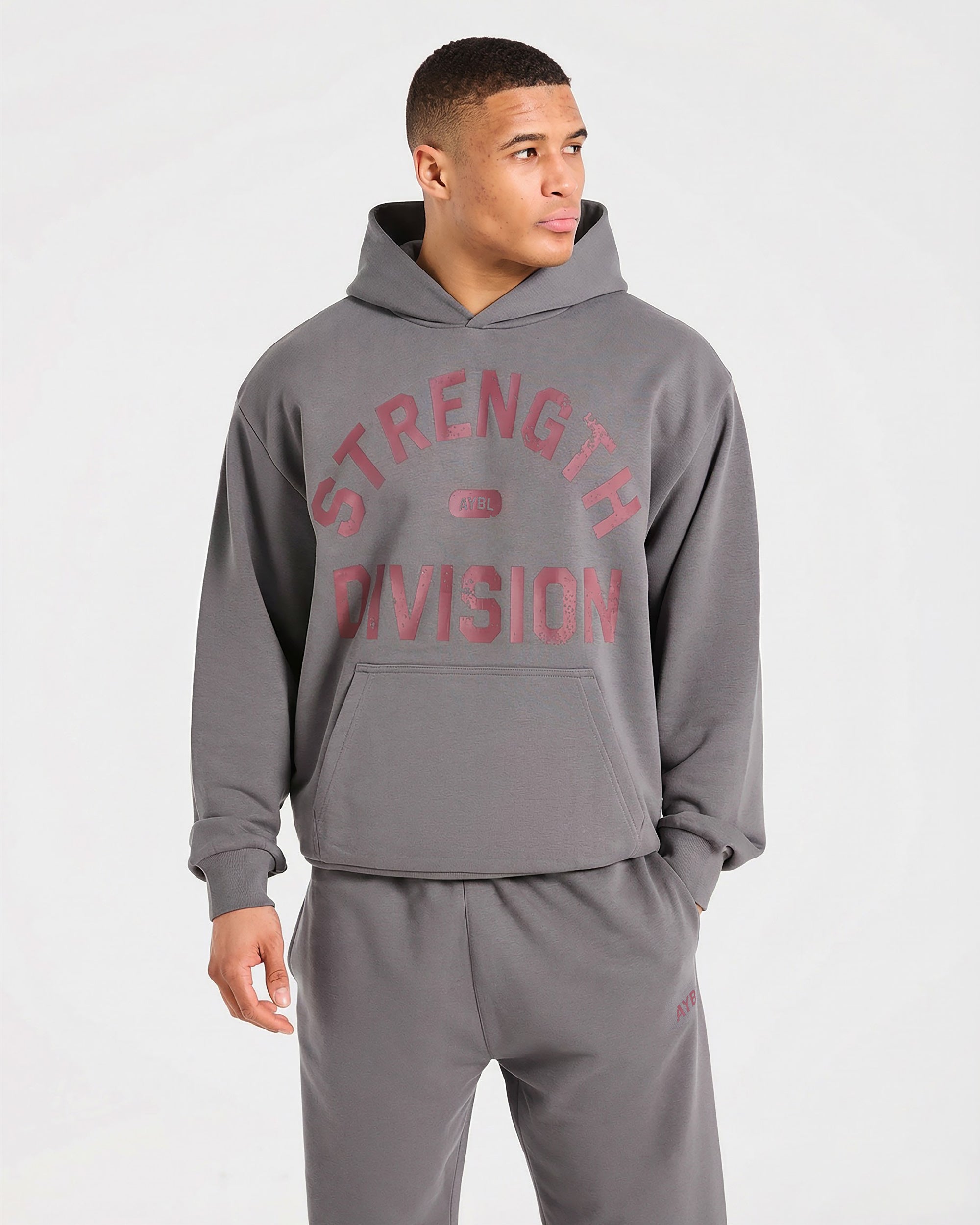 Felpe Oversized Division of Strength - Grigio/Red