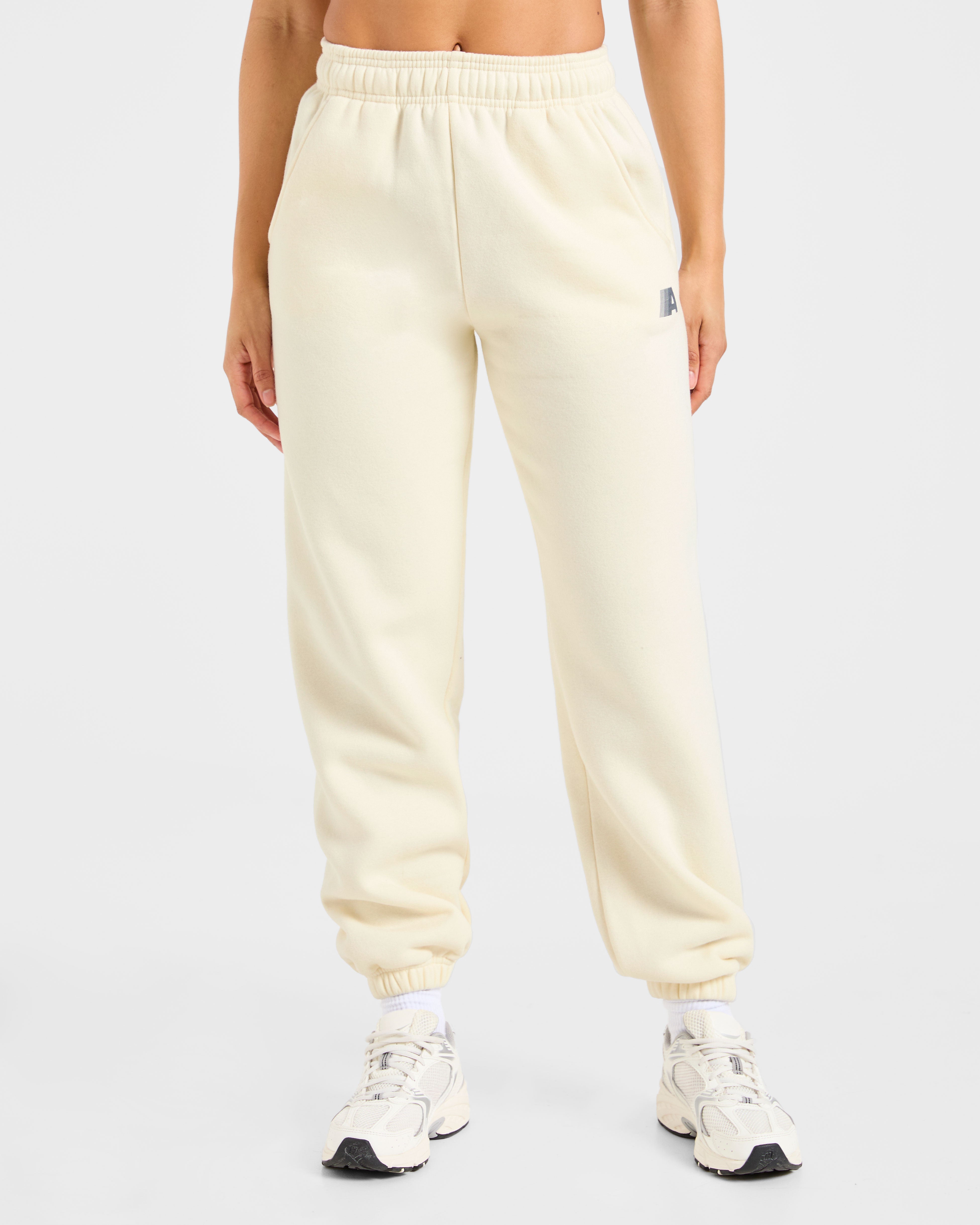Pantaloni Jogger Oversized Retro Athletics - Giallo Burro/Azzurro Navy
