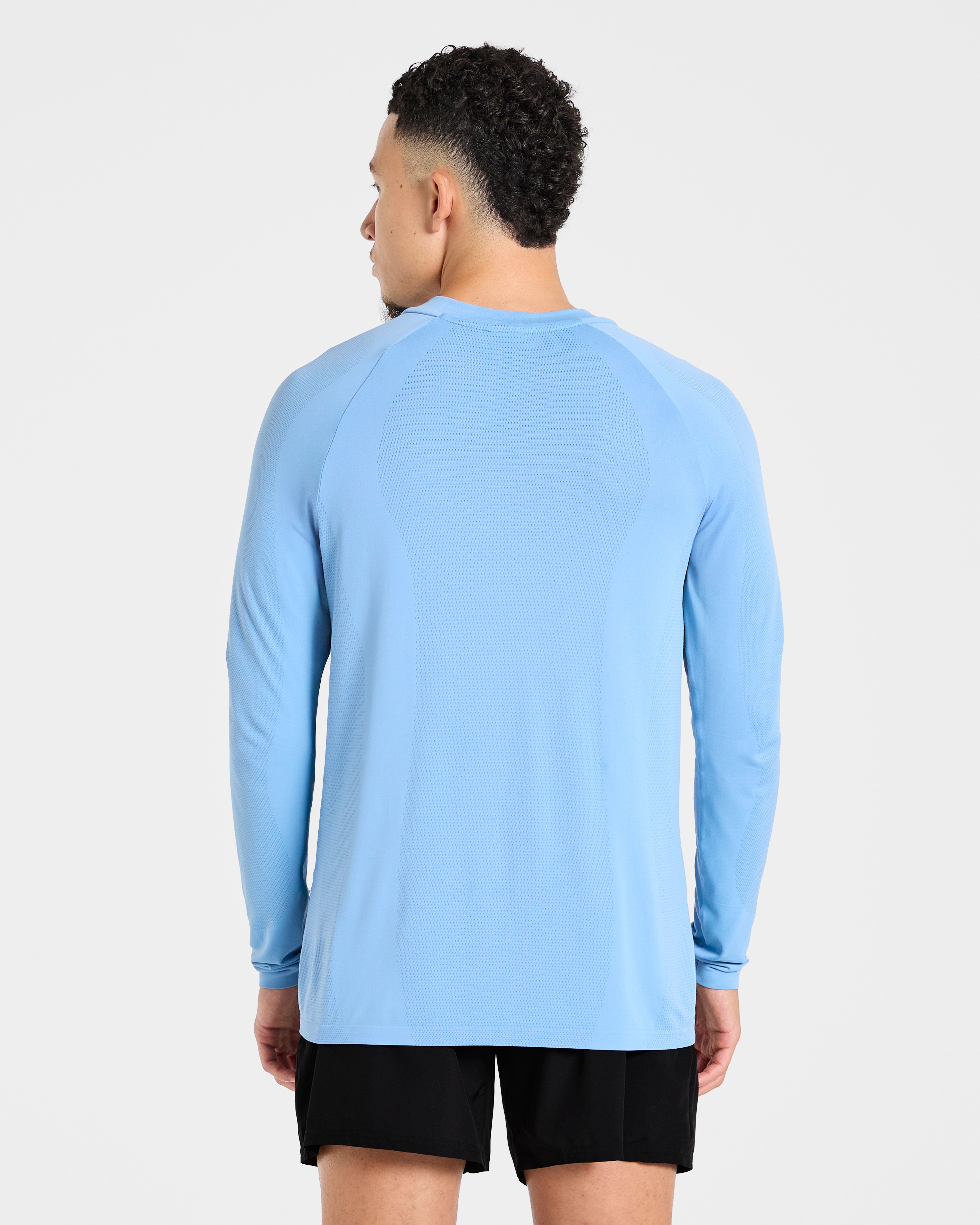T-shirt a maniche lunghe senza cuciture Attain - Blu sport