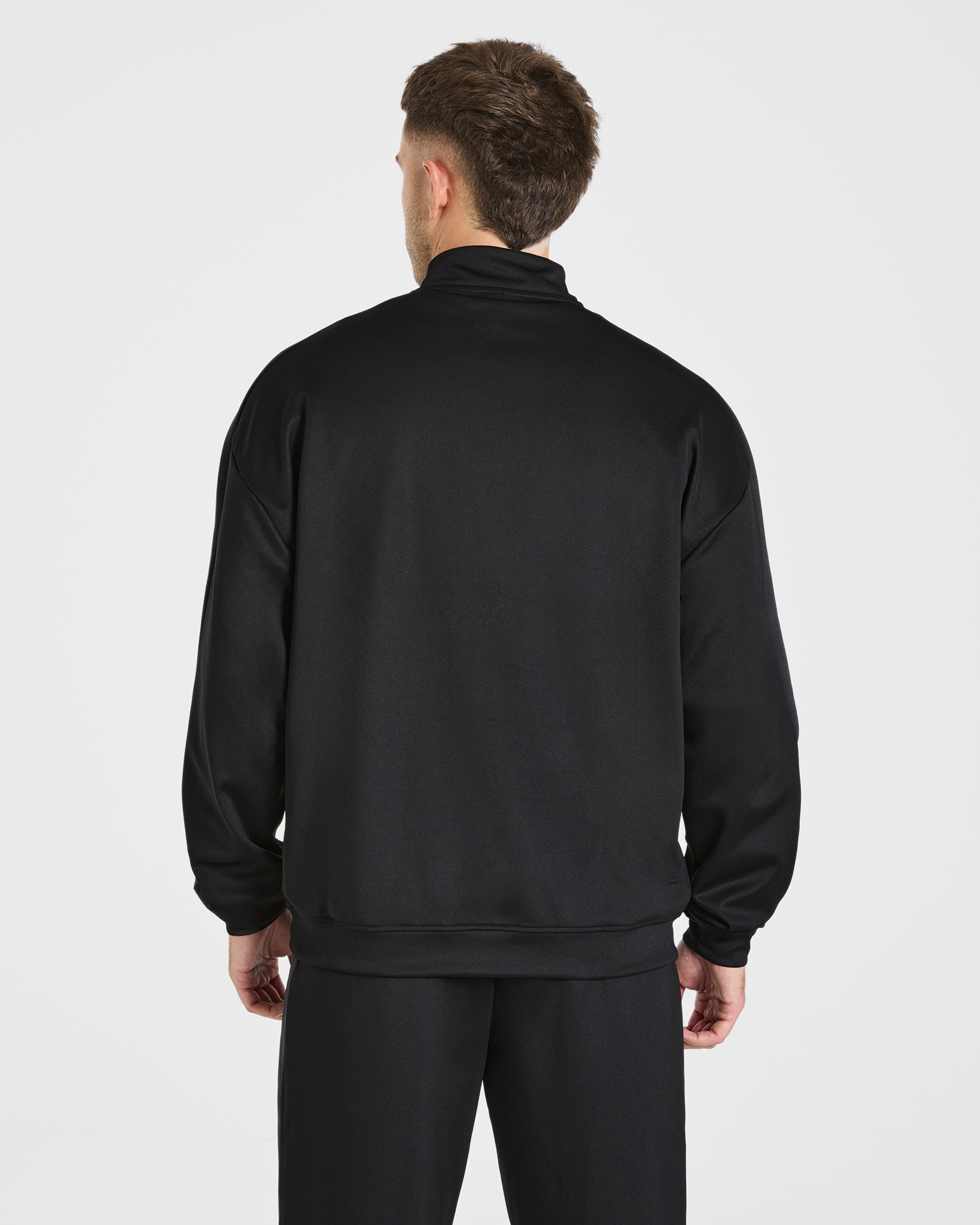 Pullover Classico Track 1/4 Zip - Nero/Grigio