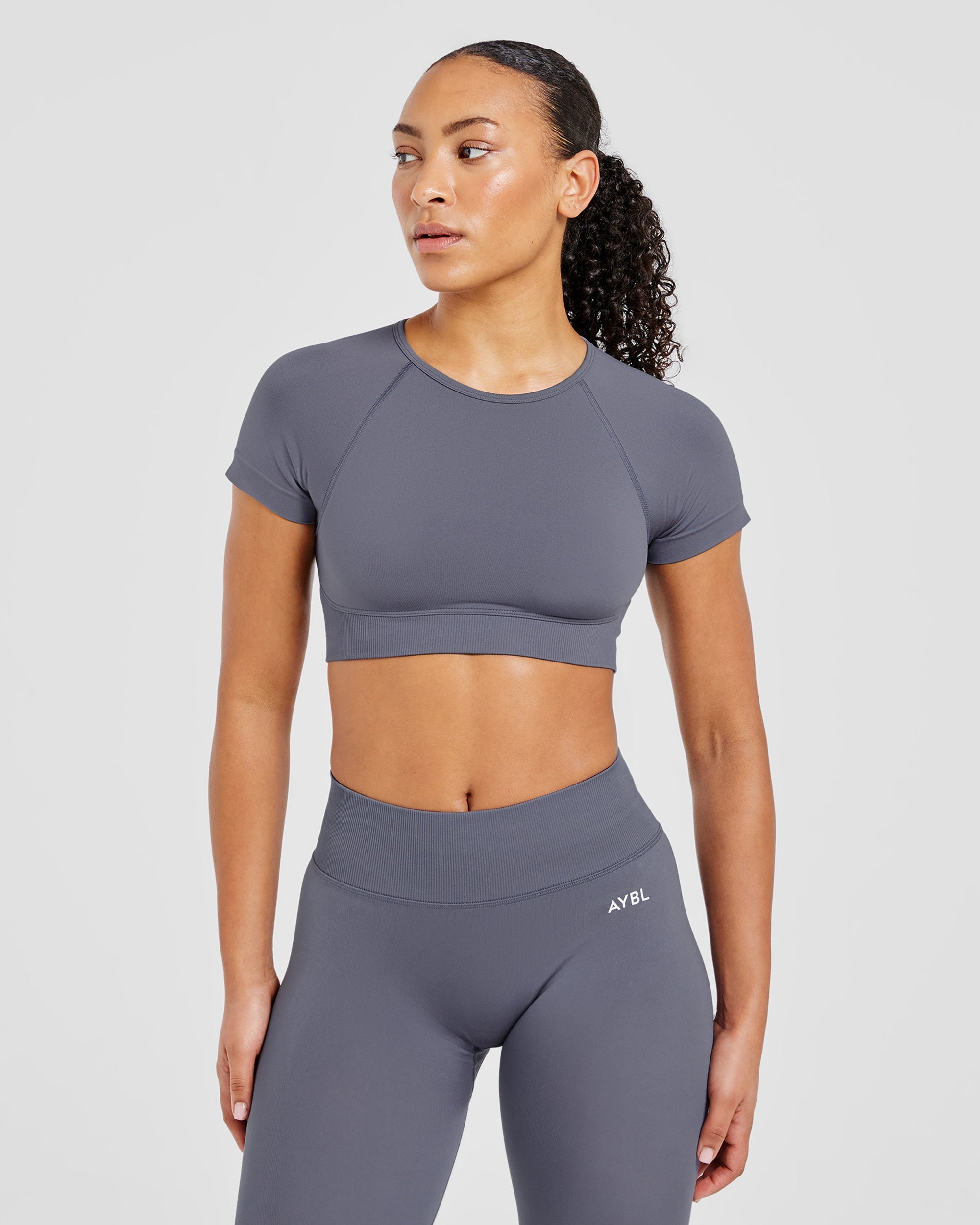Adapt Crop Top Senza Sottili - Grigio Slate