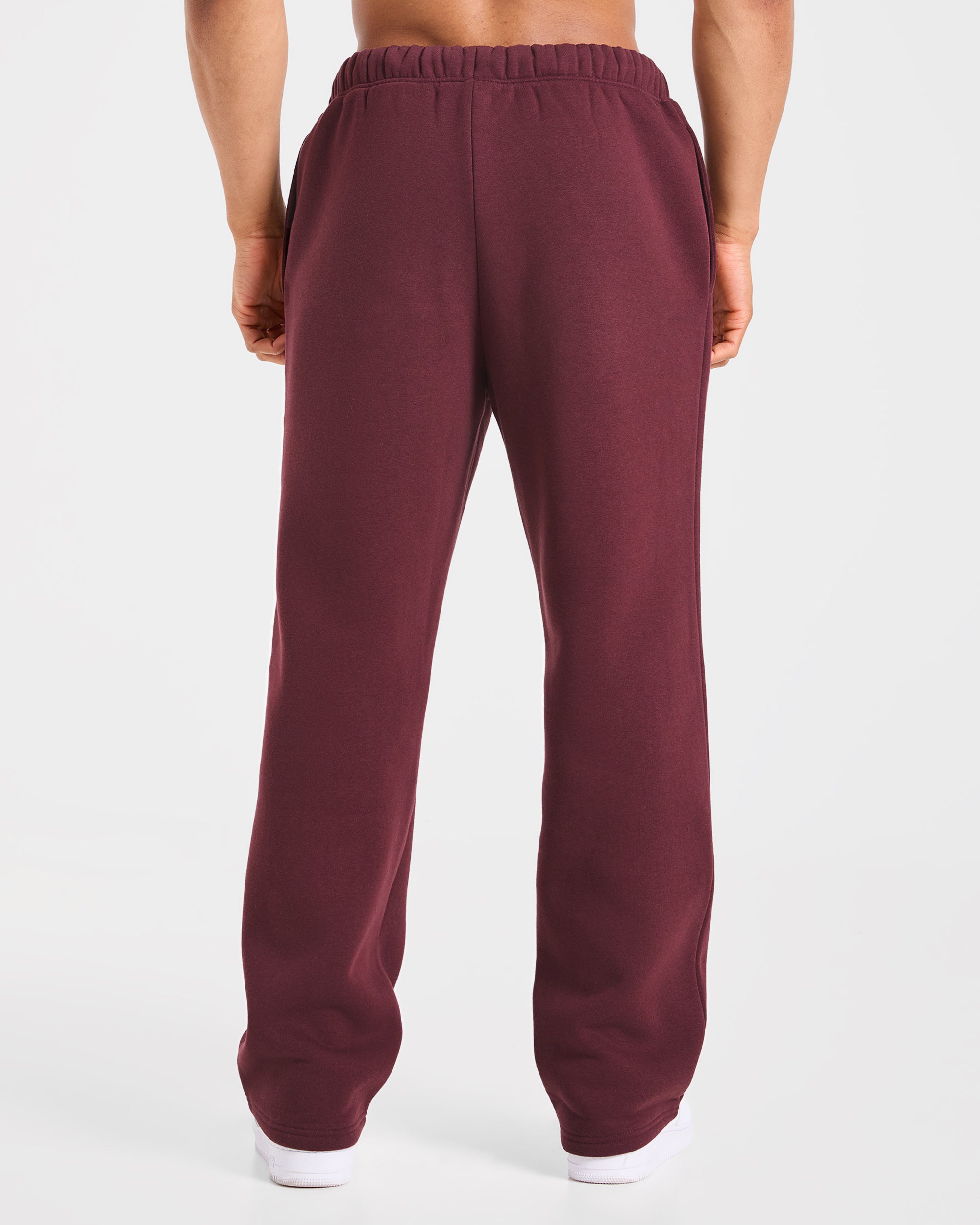 Pantaloncini Larghi in Stile Dritto Essenziali - Rosso Borgogna