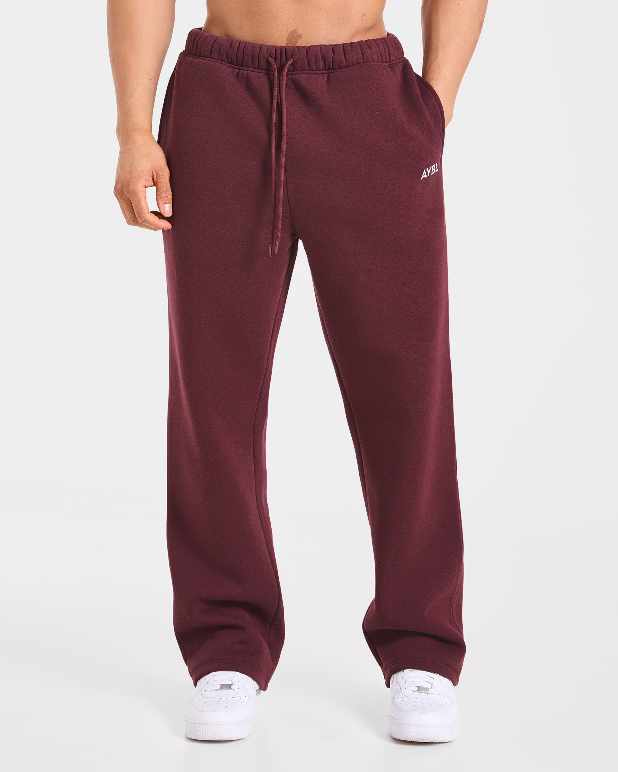 Pantaloncini Larghi in Stile Dritto Essenziali - Rosso Borgogna