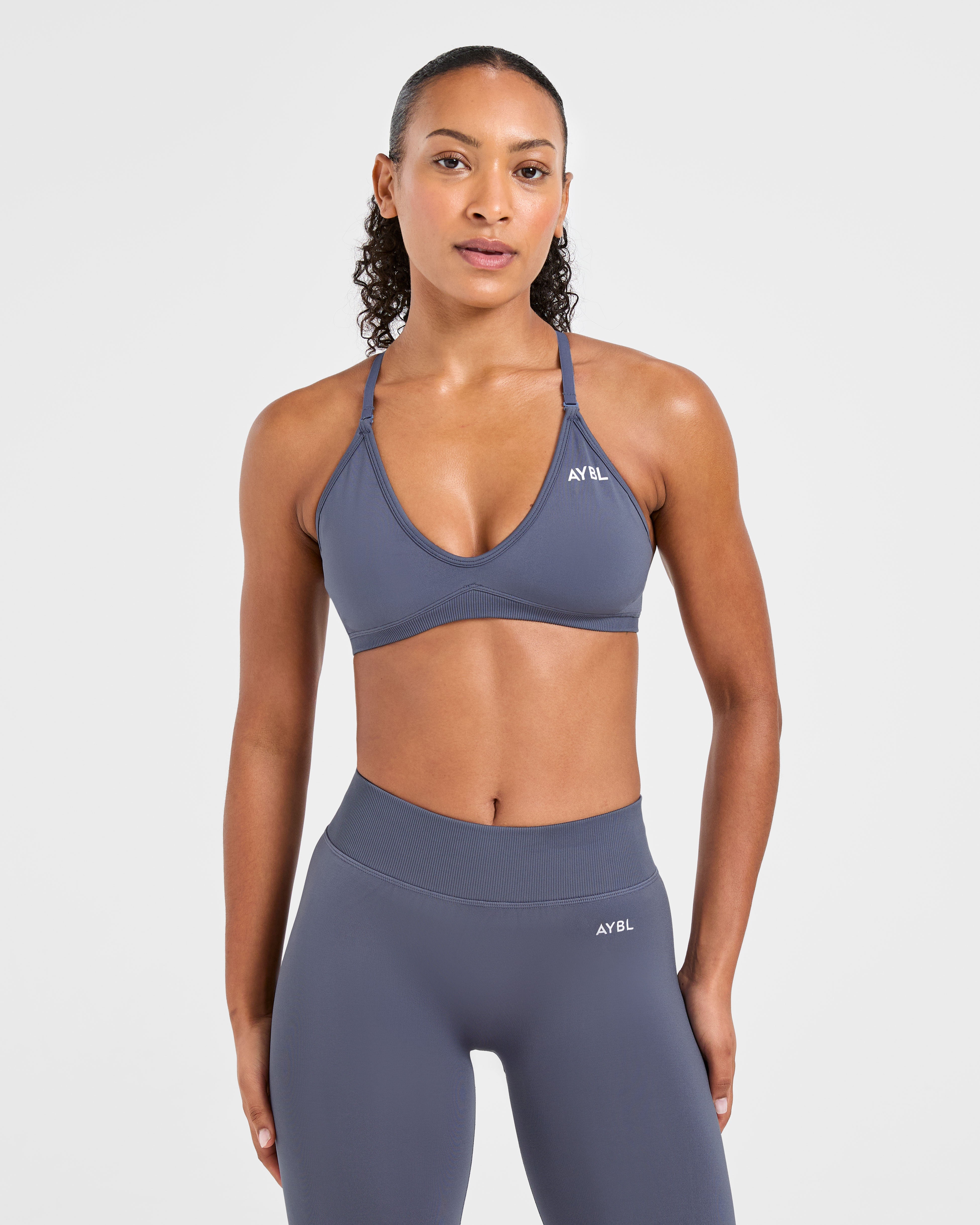 Reggiseno Sportivo Adattabile Senza Sostegno a Tracolla - Grigio Slate