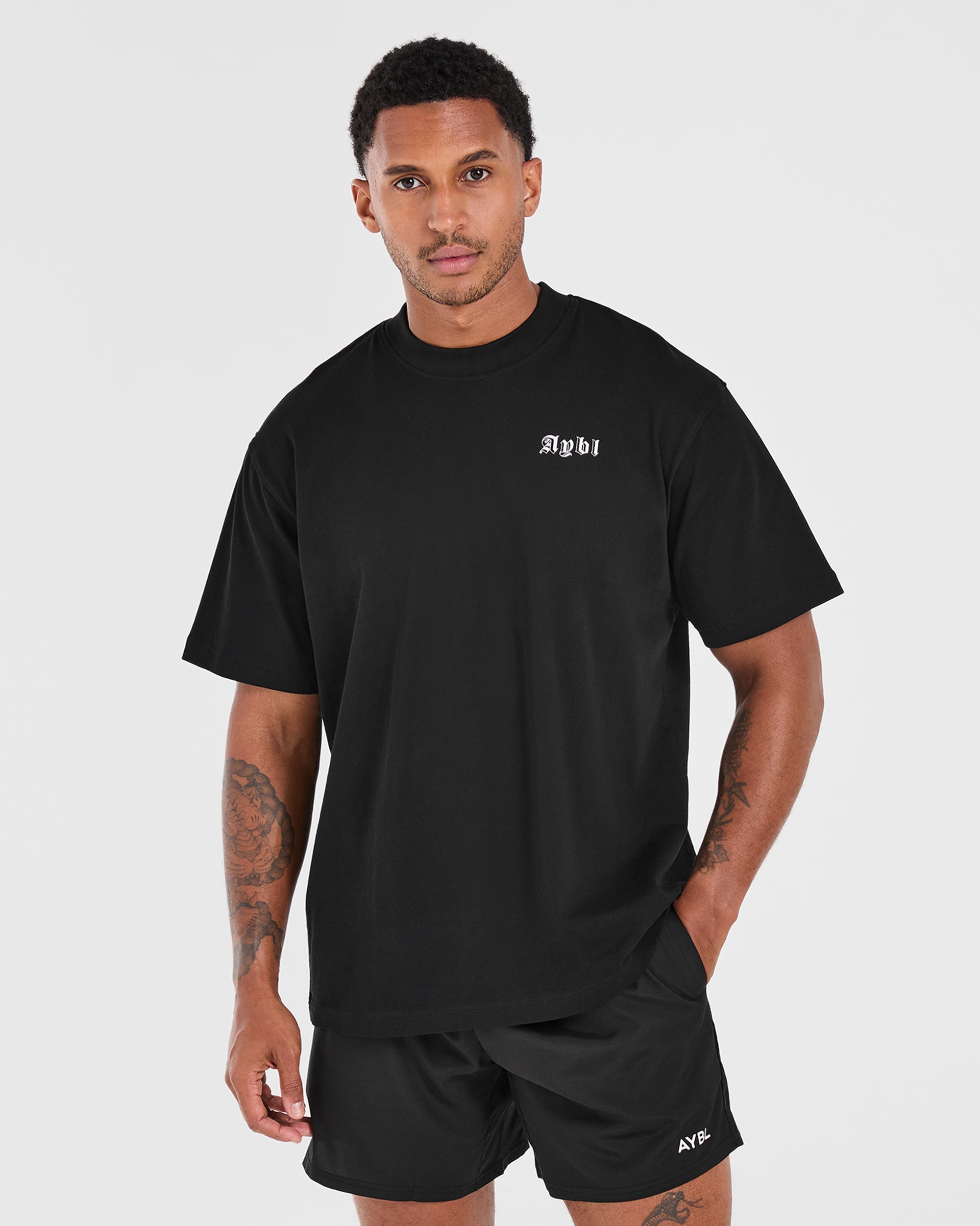 T-shirt Oversized Mind of Steel - Nero