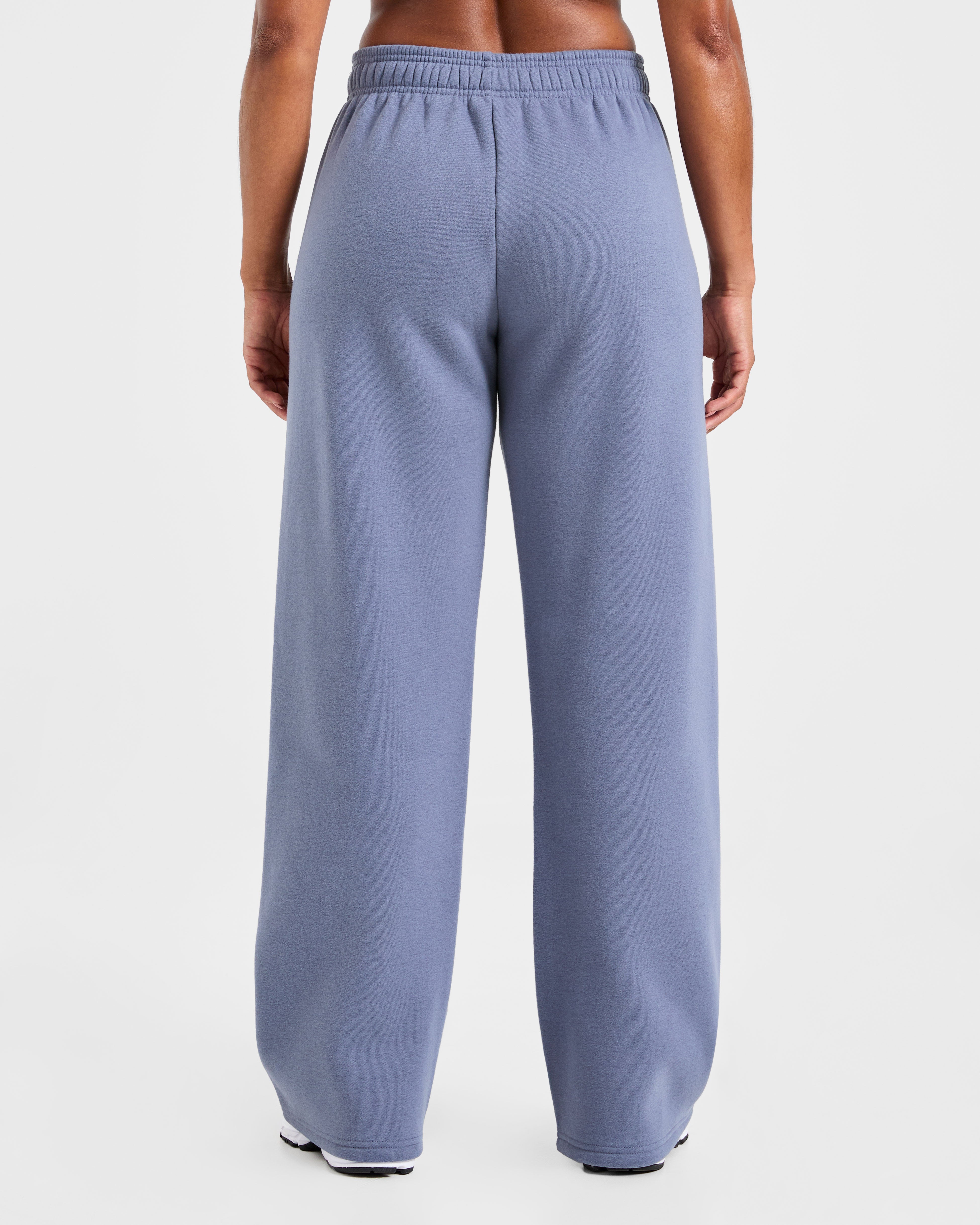 Pantaloncini Larghi in Felpa Classici con Gambe Dritte - Grigio Slate