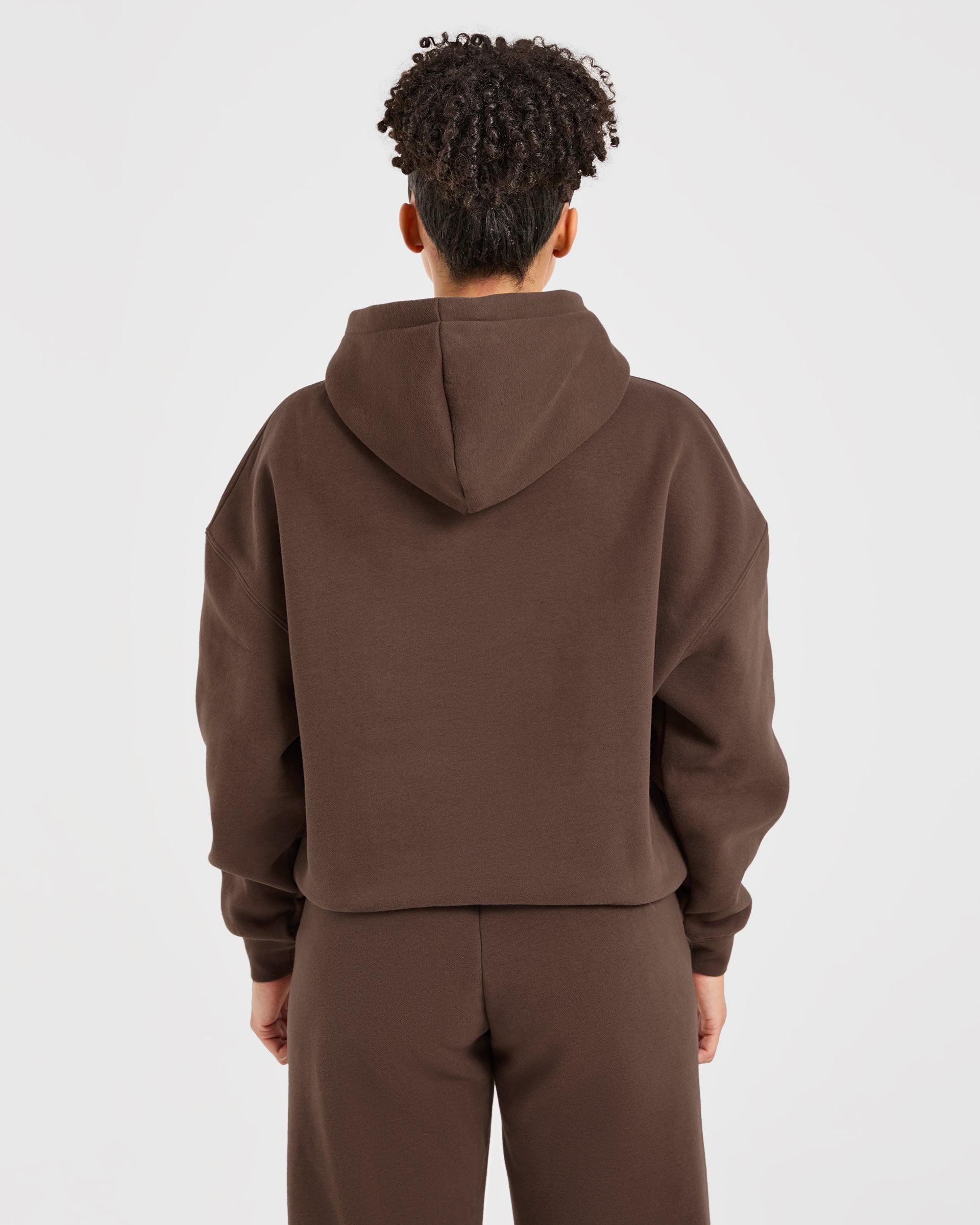 Giacca Oversized in Felpa Classica - Marrone