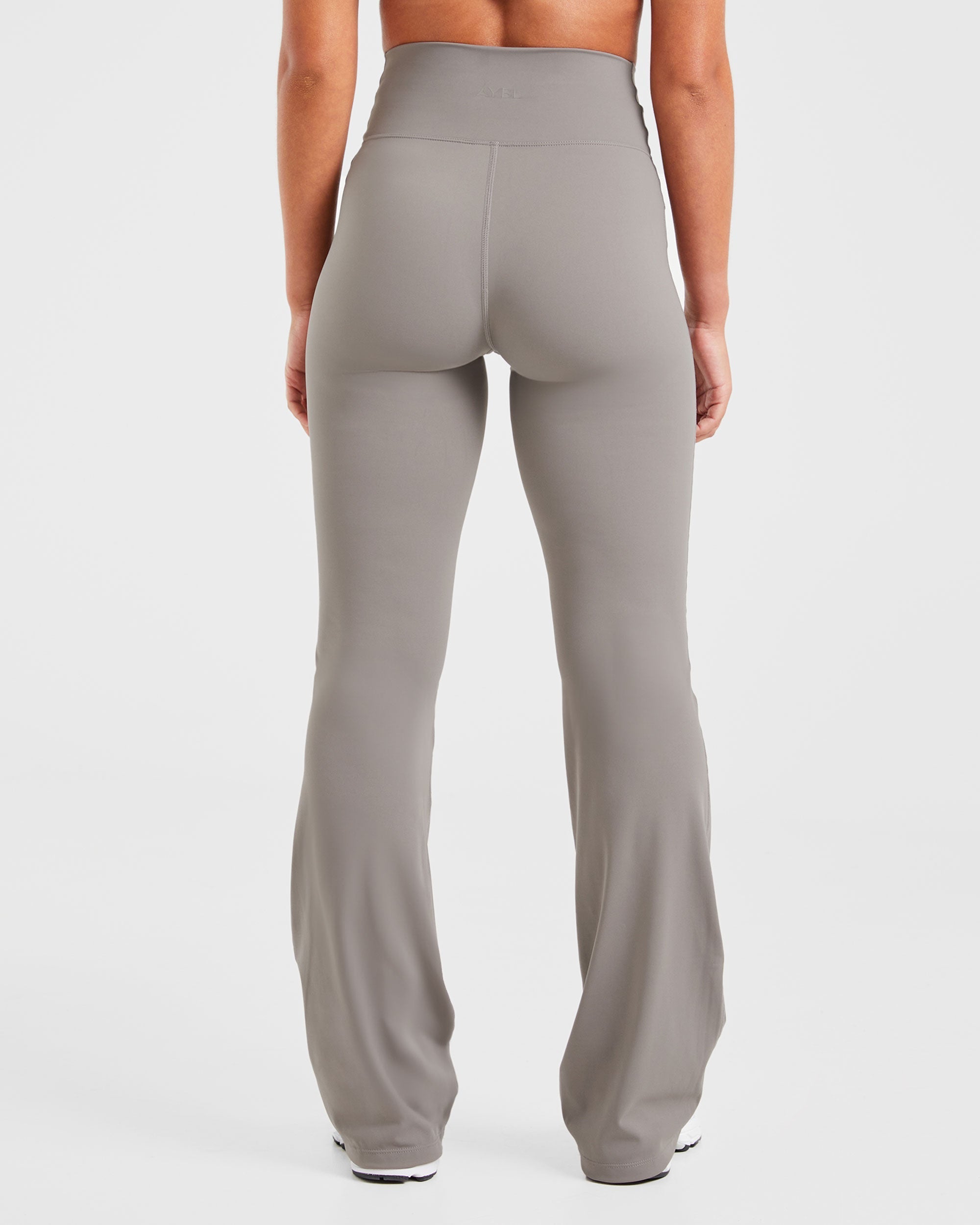 Leggings A Forma Scultura con Gambe Larghe - Grigio Fumo