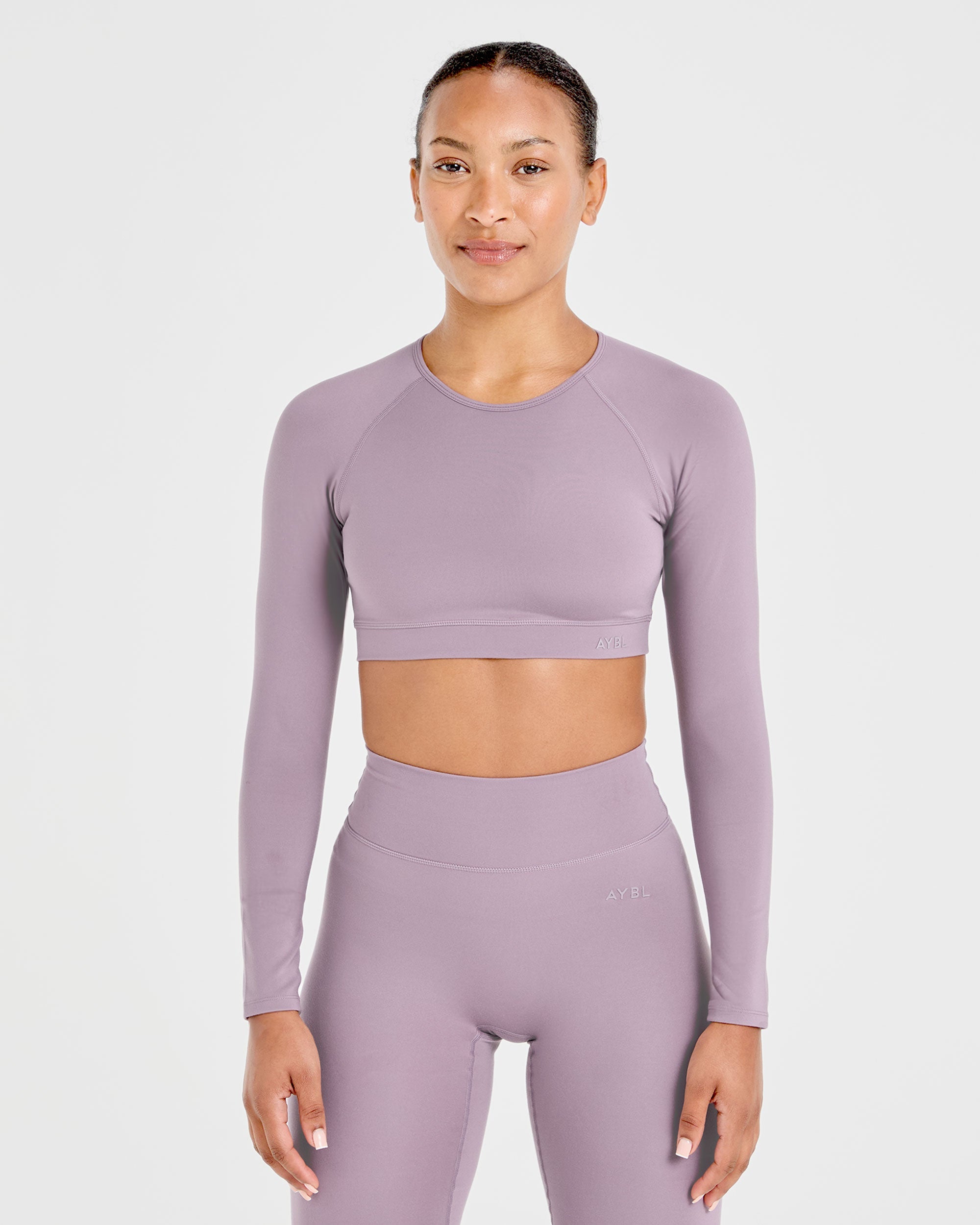 Top Corto a Maniche Lunghe Fondamentale - Mauve Porpora