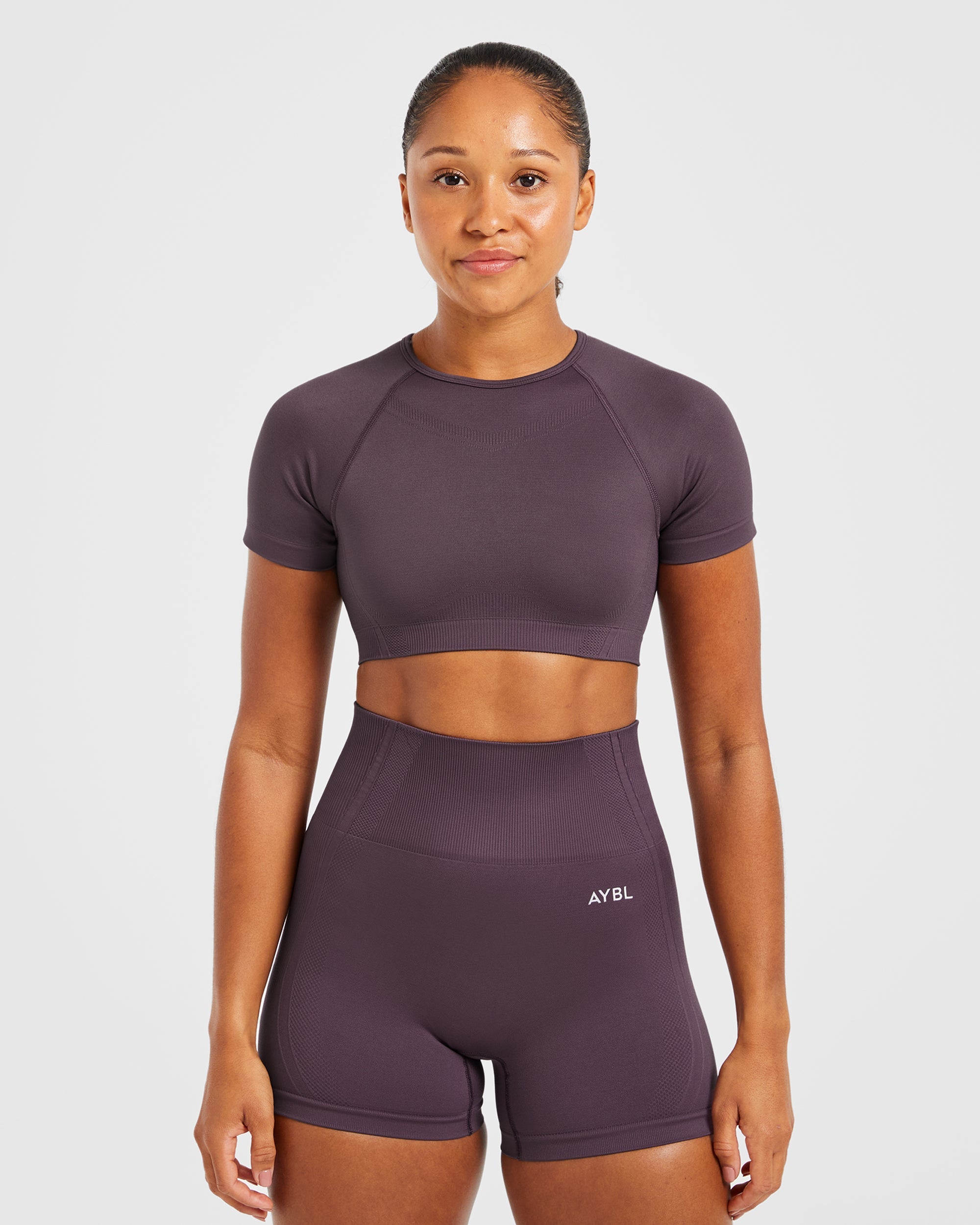 Crop Top Senza Cuciture Balance V3 - Viola