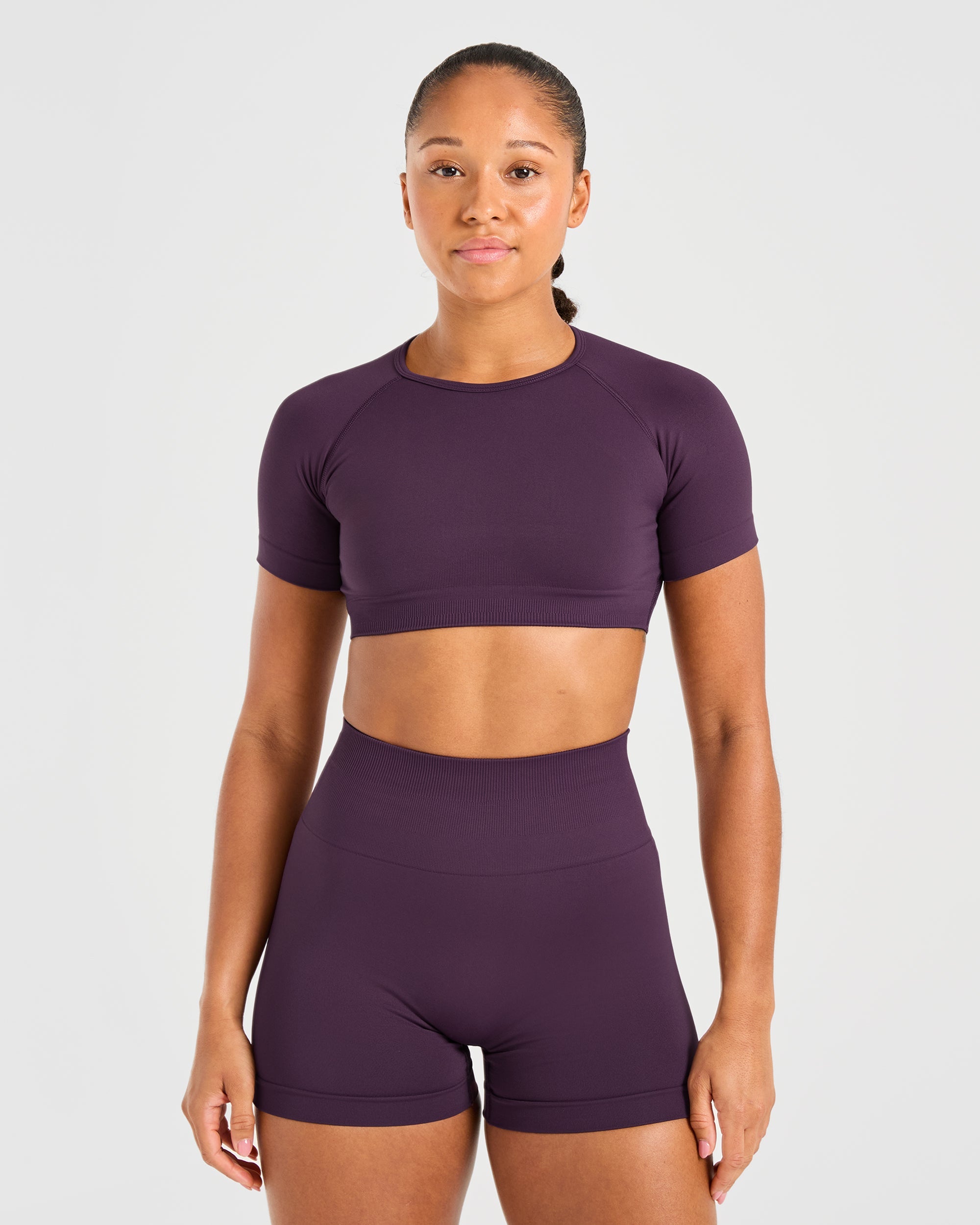 Crop Top Senza Cuciture Power - Vino Grapes