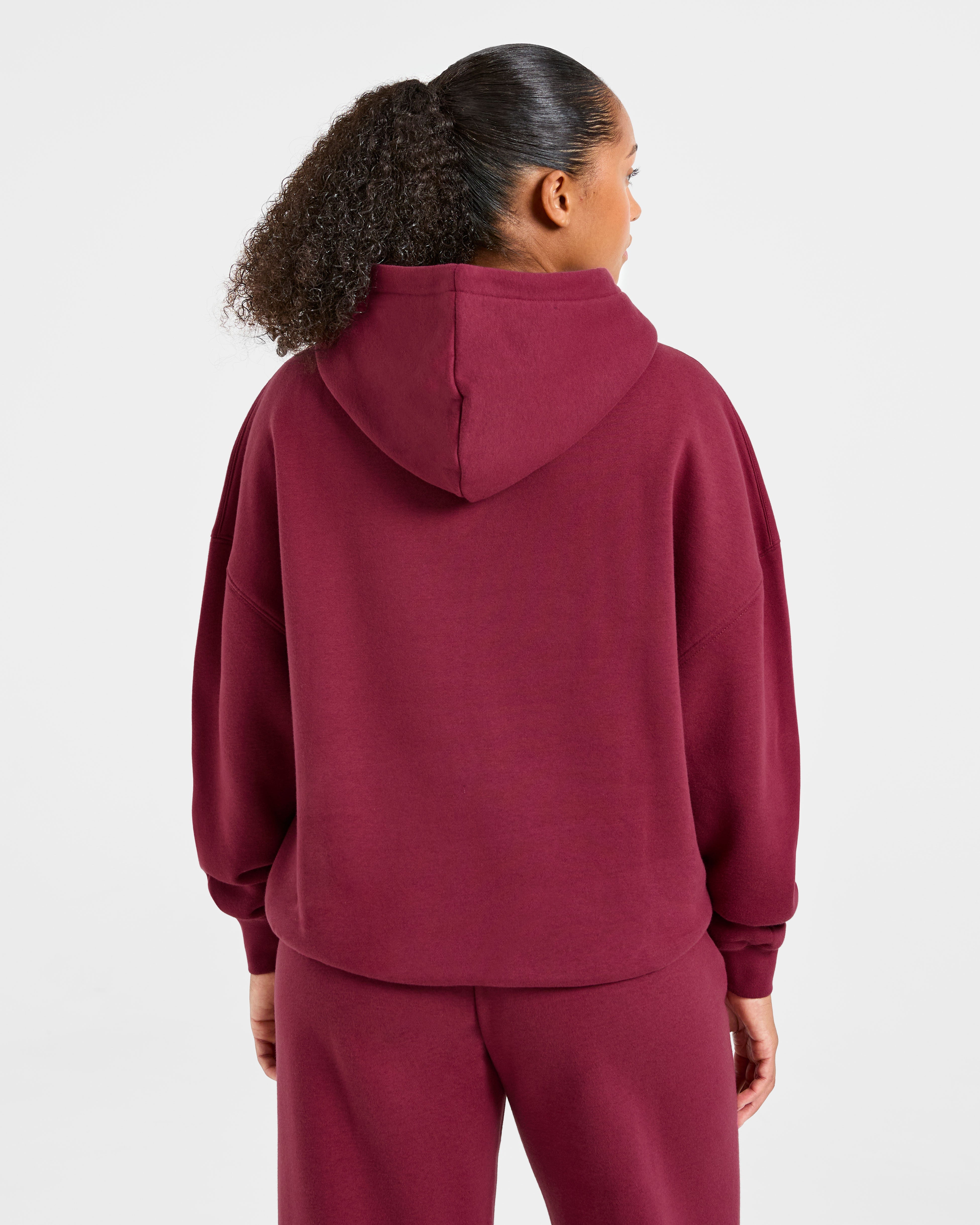 Giacca Oversized in Felpa Classica - Rosso Ciliegia Mute