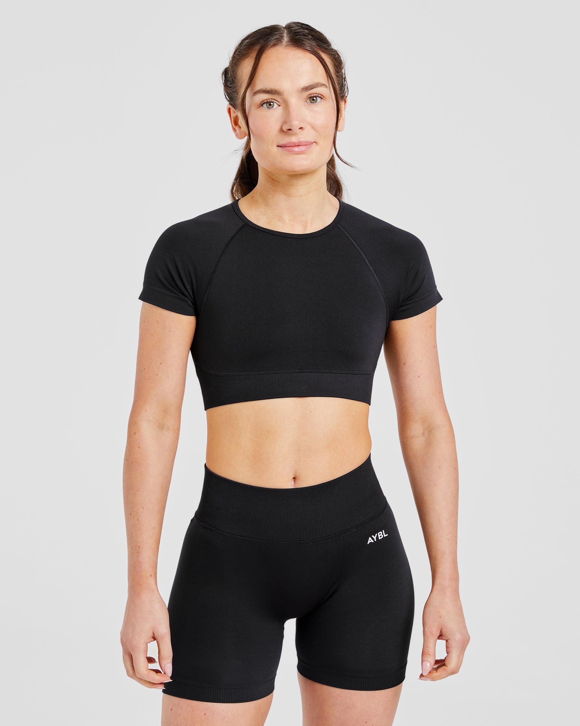 Adapt Crop Top Senza Cuciture - Nero