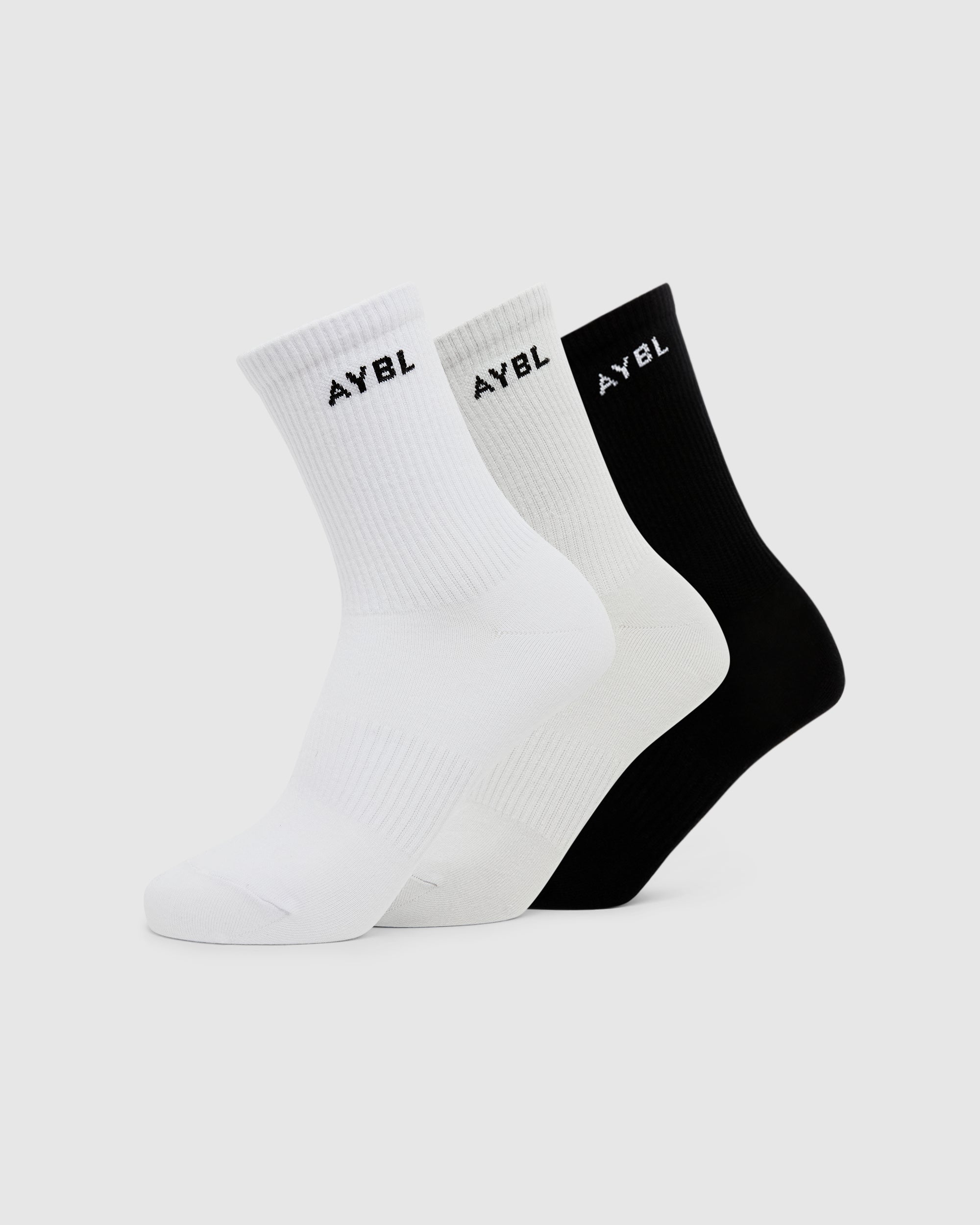 Calze da Crew Everyday (3 Pezzi) - Nero/Bianco/Grigio