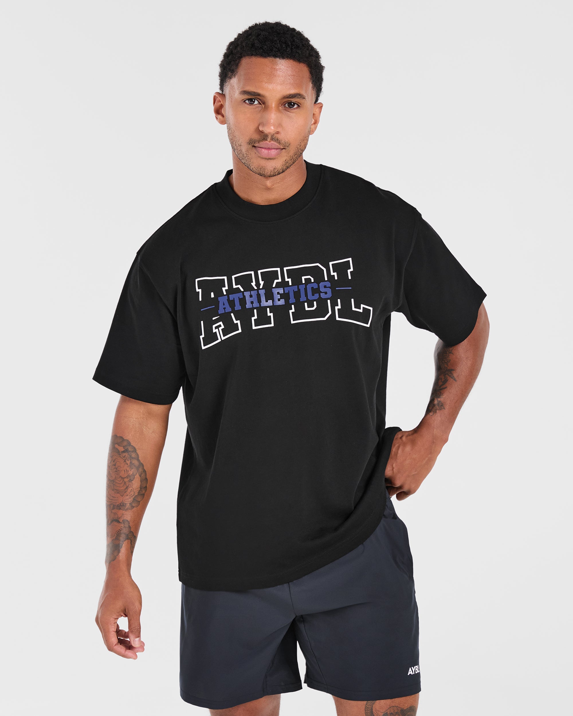T-shirt Oversized per Atletica - Nero