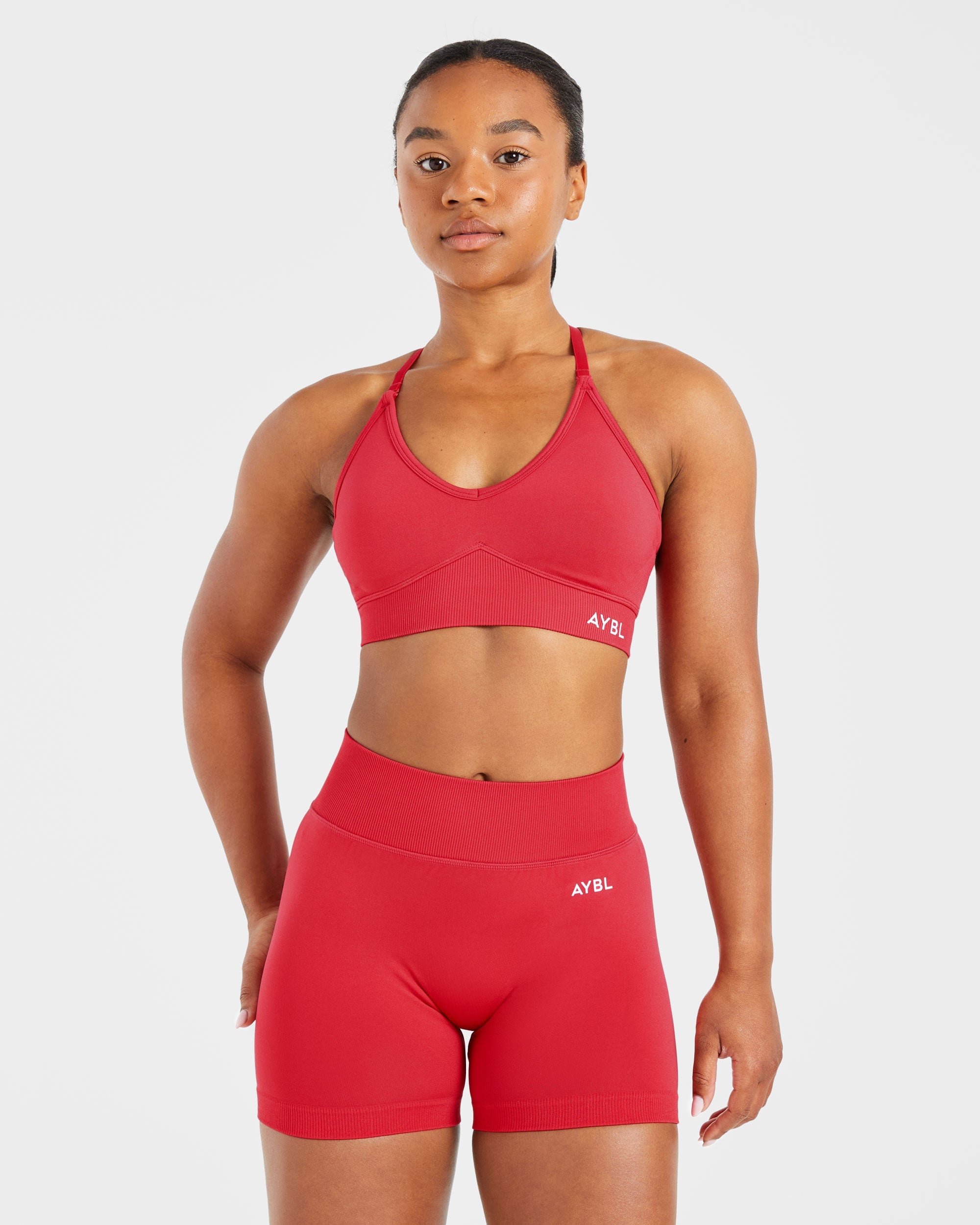 Adapt Sports Bra Senza Cuciture - Rosso Salsa