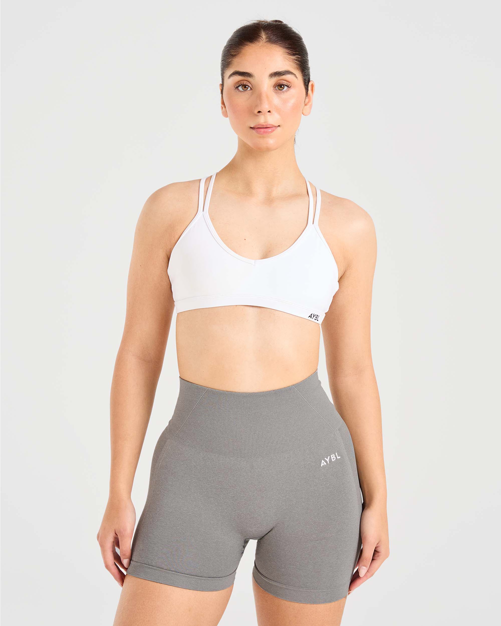 Sports Bra Essenziale con Cinghie - Bianco