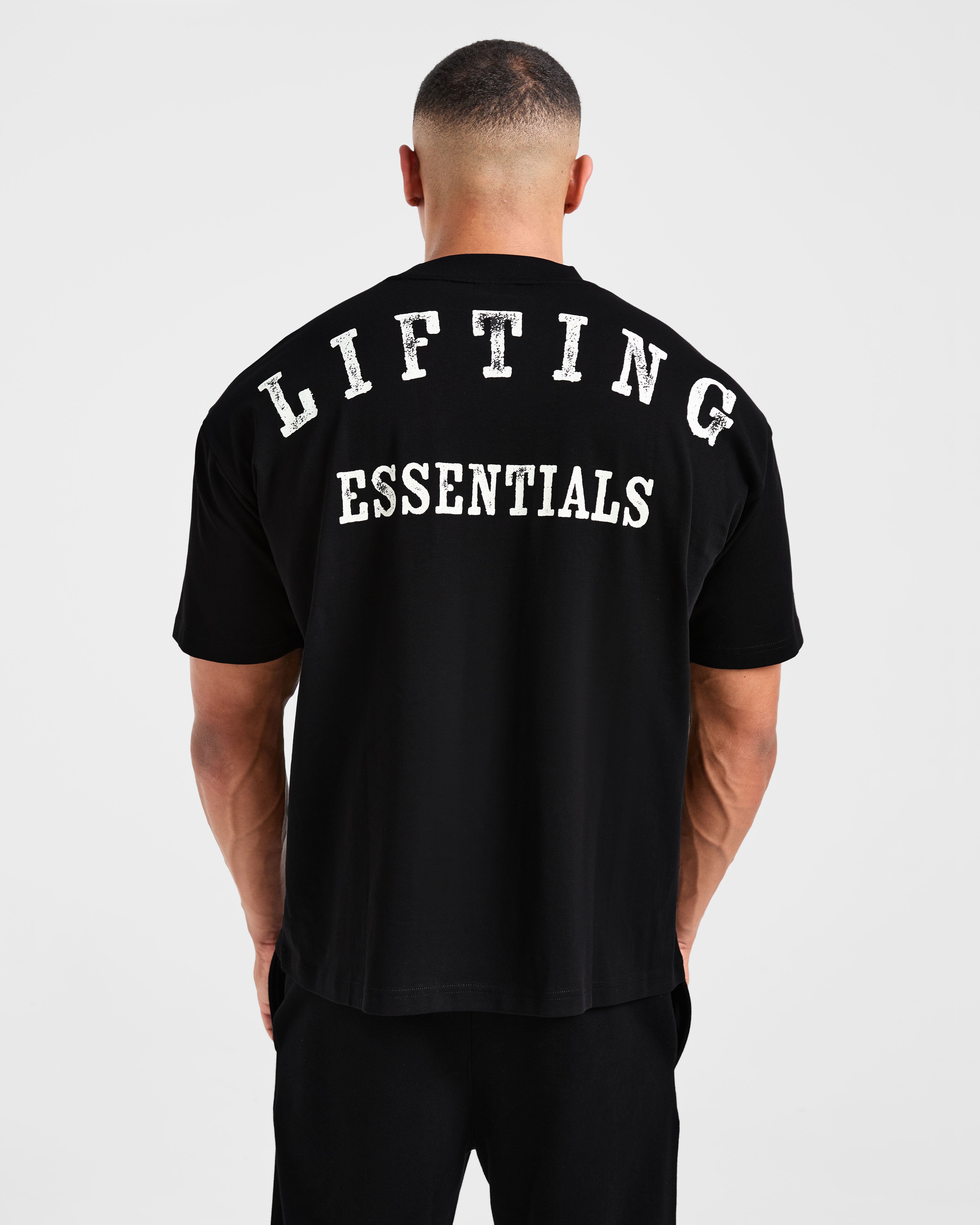 T-shirt Oversized Lifting Essentials - Nero