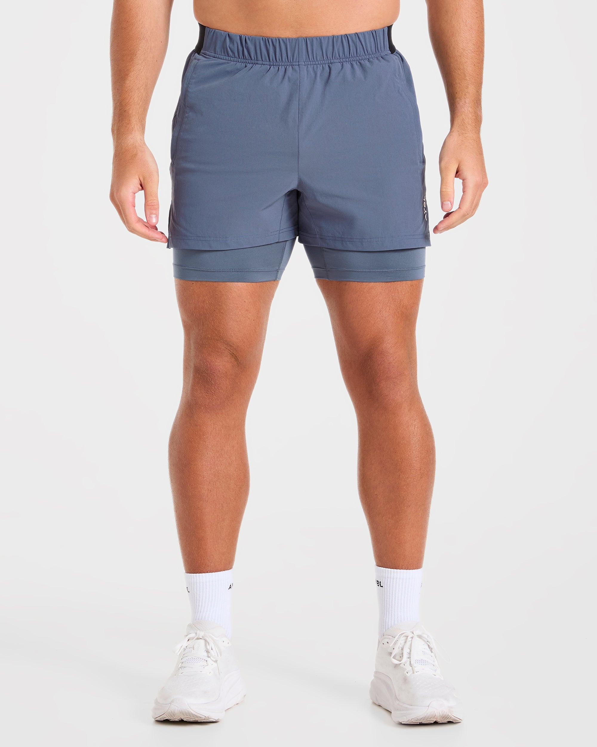 Shorts 2 in 1 Signature - Blu Acciaio