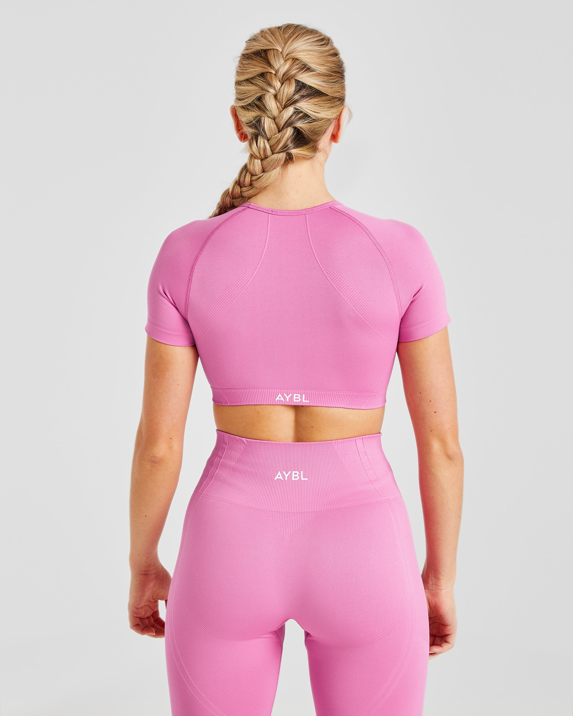 Crop Top Senza Cuciture Balance V3 - Rosa Bubblegum
