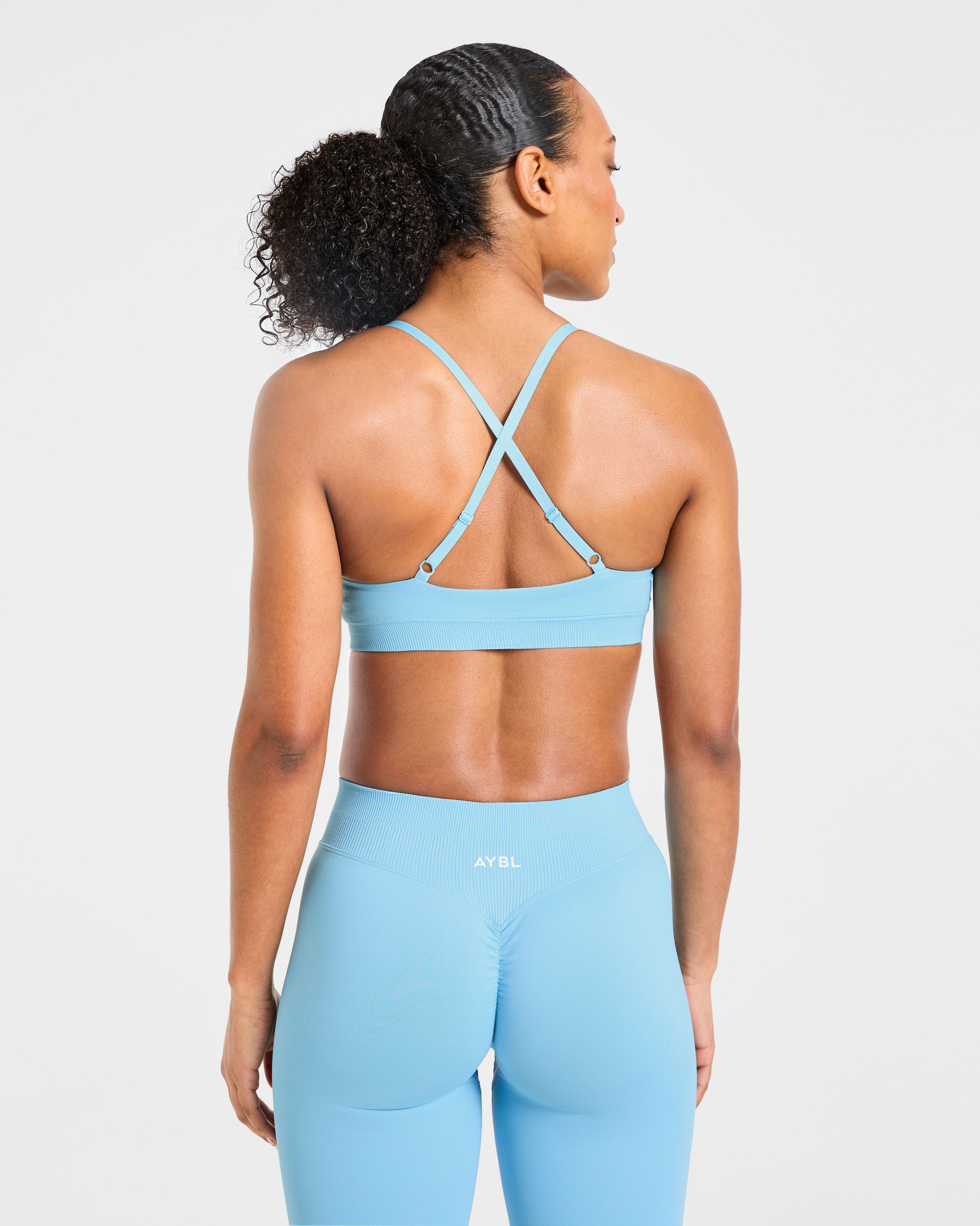 Sports Bra Senza Cuciture Enhance - Azzurro Polvere