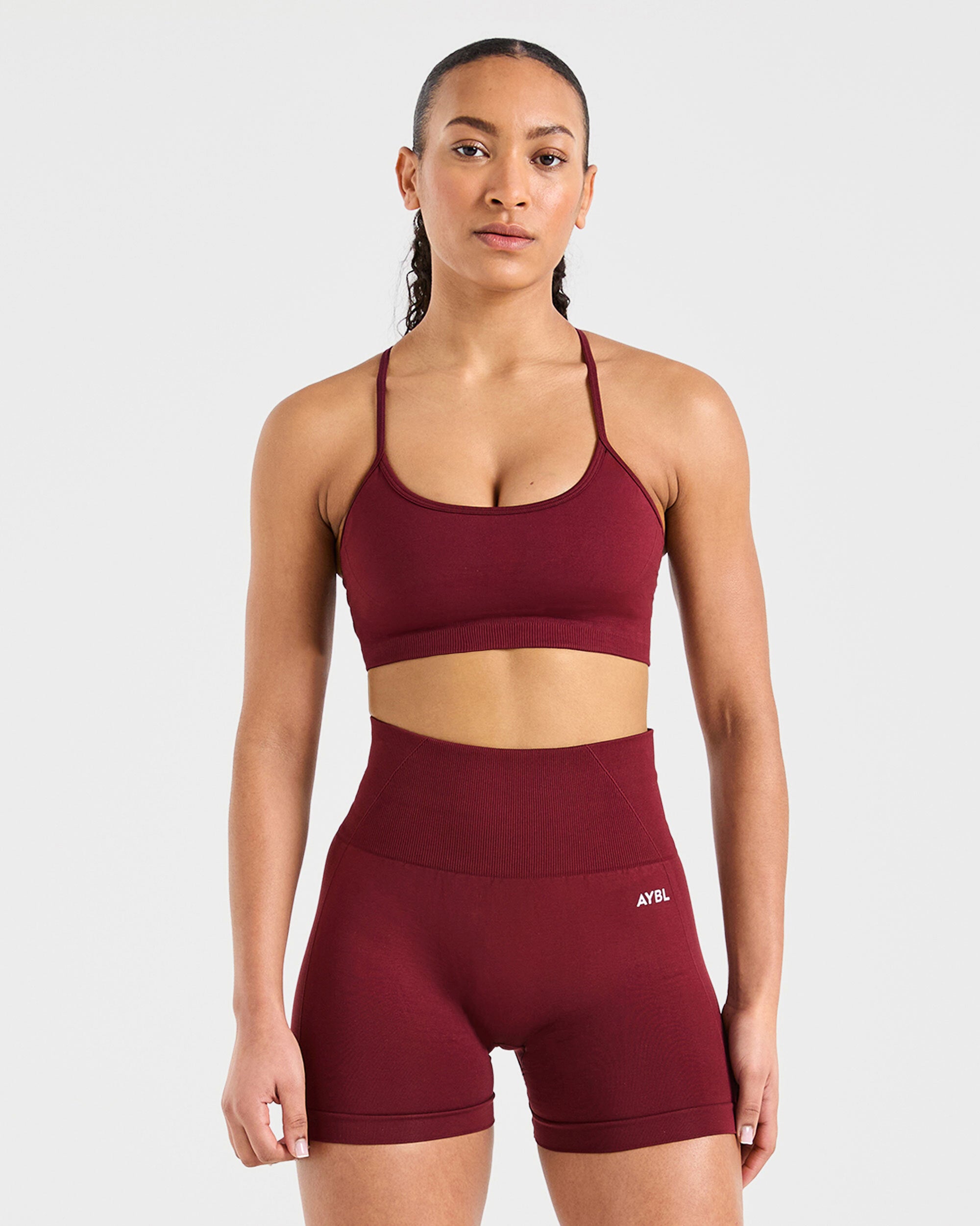 Empower Sports Bra Senza Cuciture - Rosso Vino