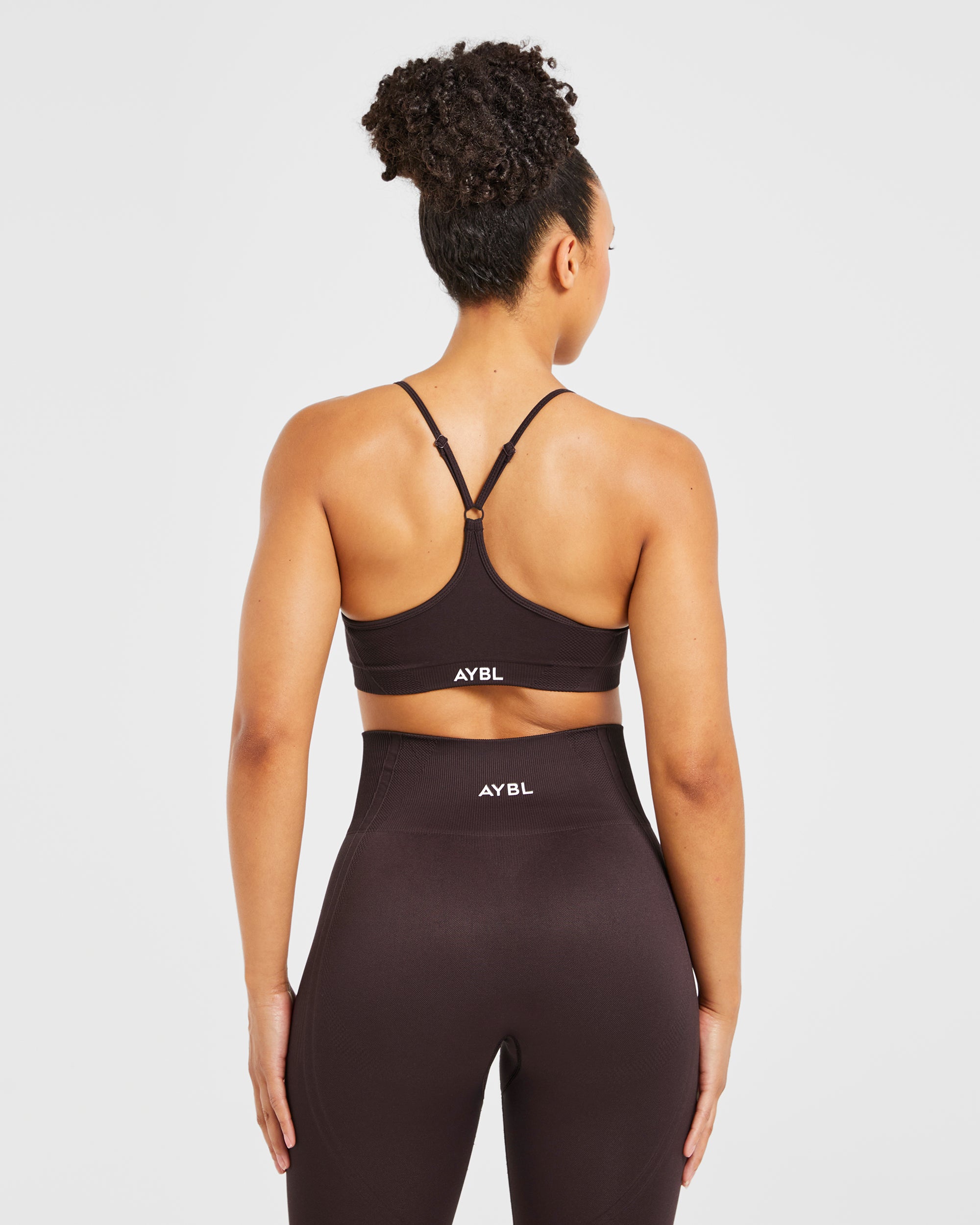 Balance V3 Sports Bra Senza Cuciture con Spalline - Marrone Scuro