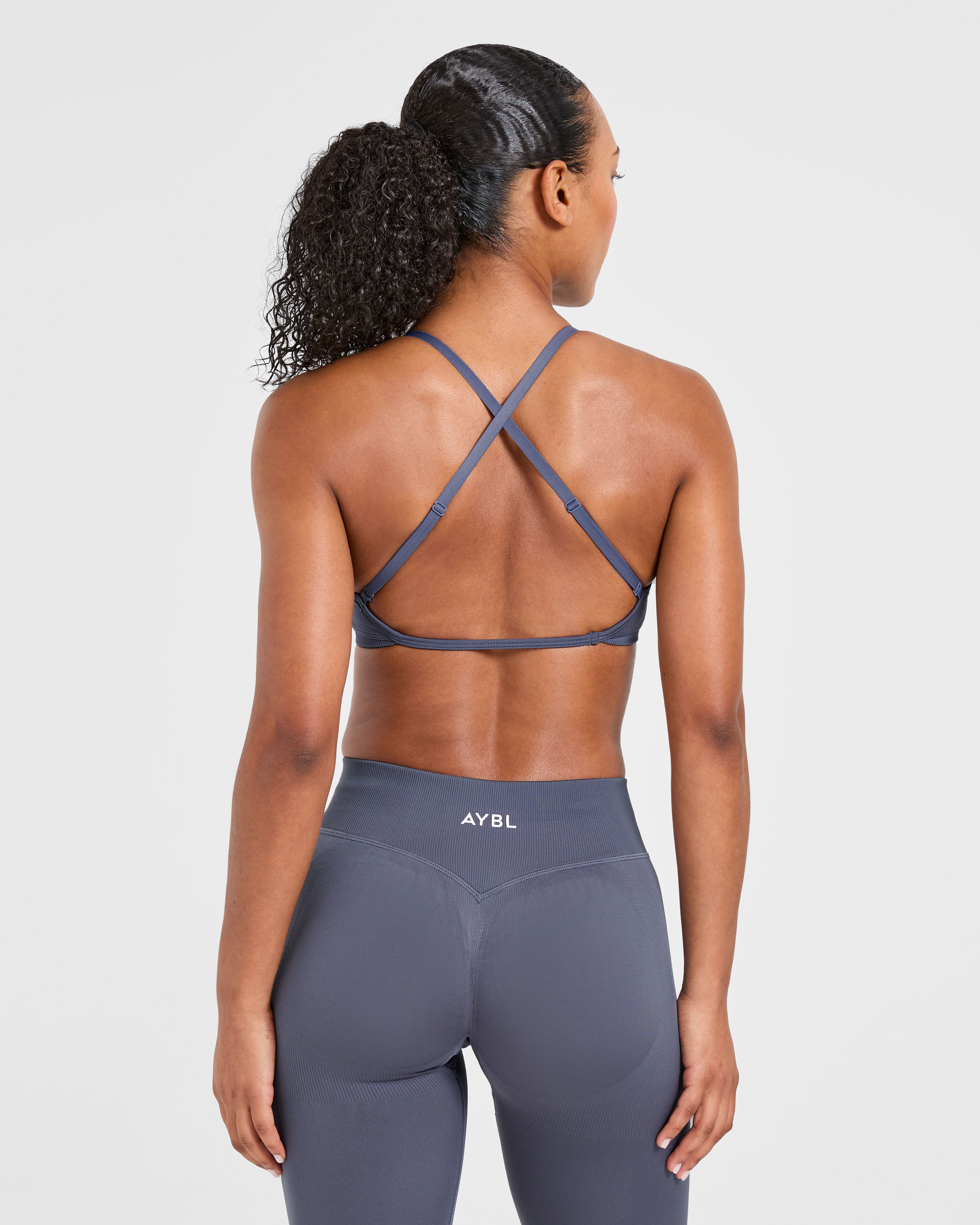 Reggiseno Sportivo Adattabile Senza Sostegno a Tracolla - Grigio Slate