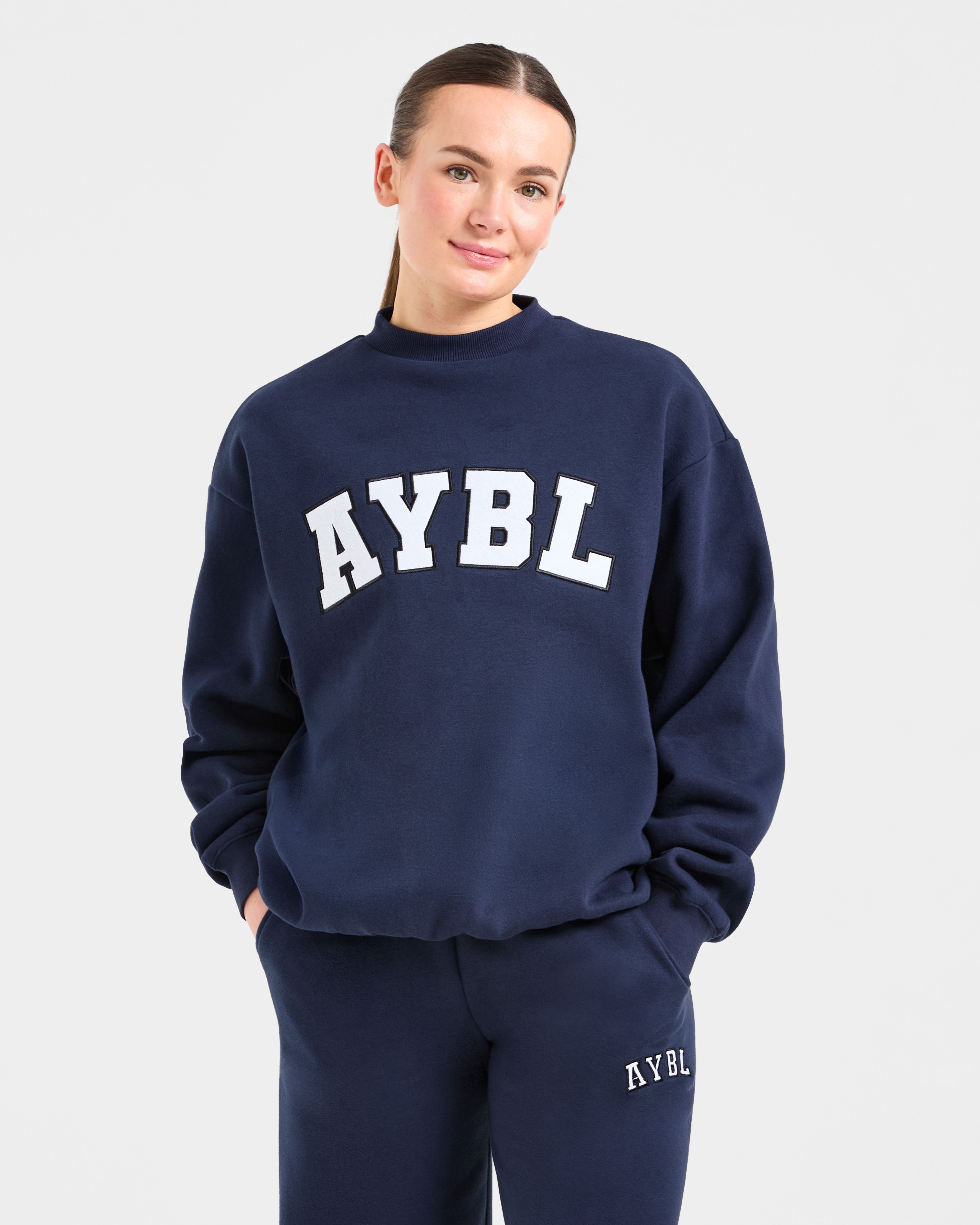 Felpa Oversized Varsity 2.0 - Blu Navy