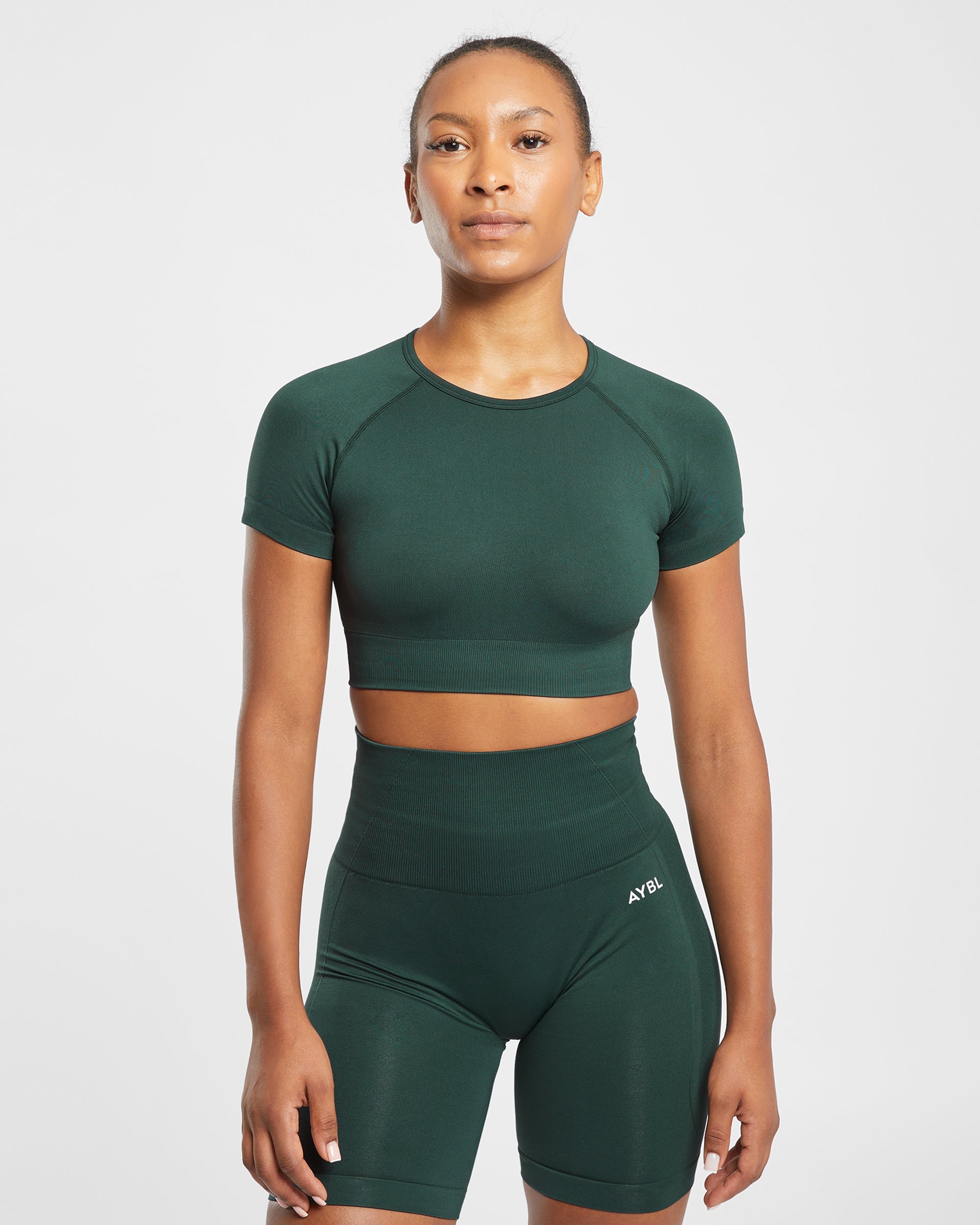 Empower Seamless Crop Top - Verde scuro