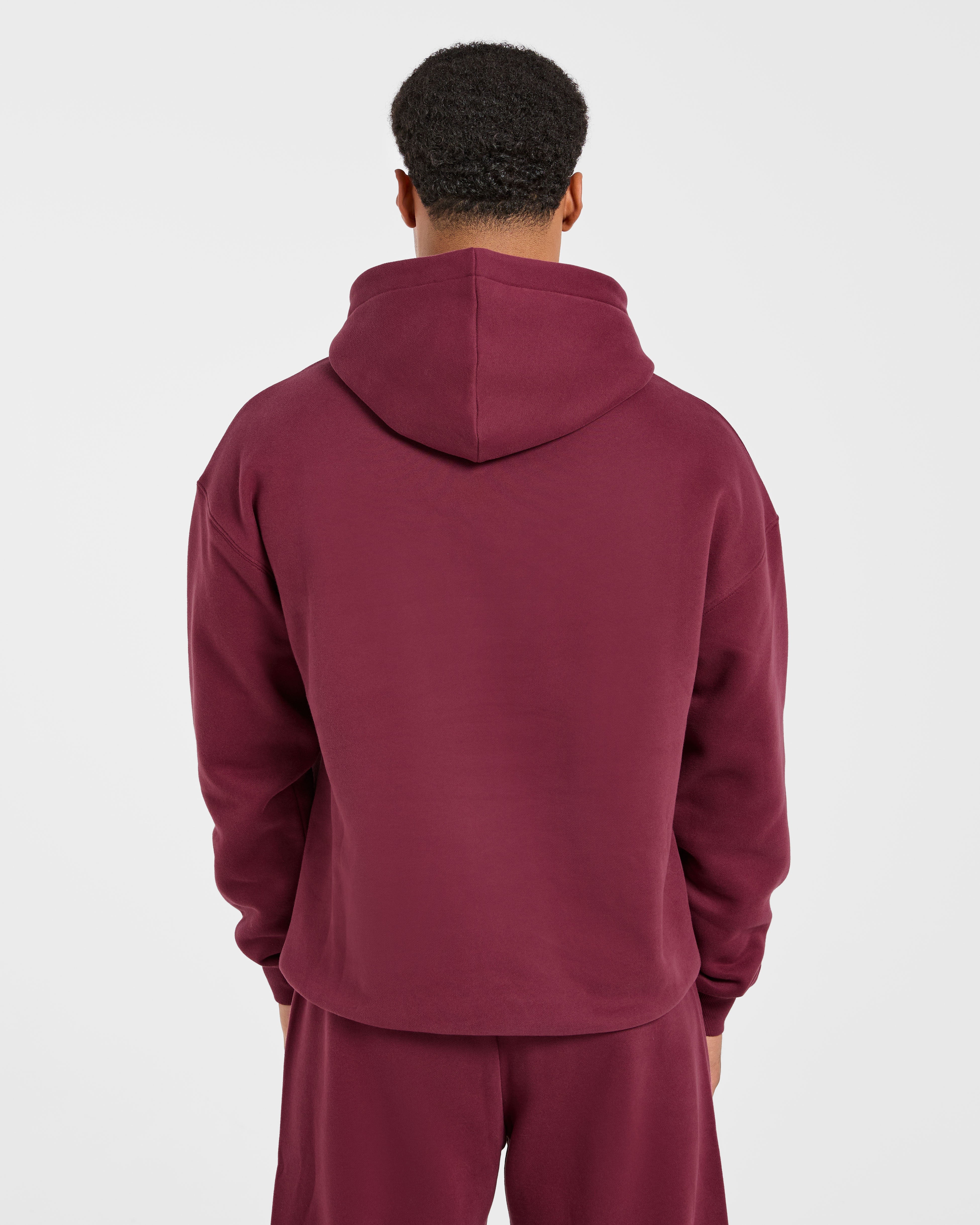 Academy Oversized Hoodie - Borgogna