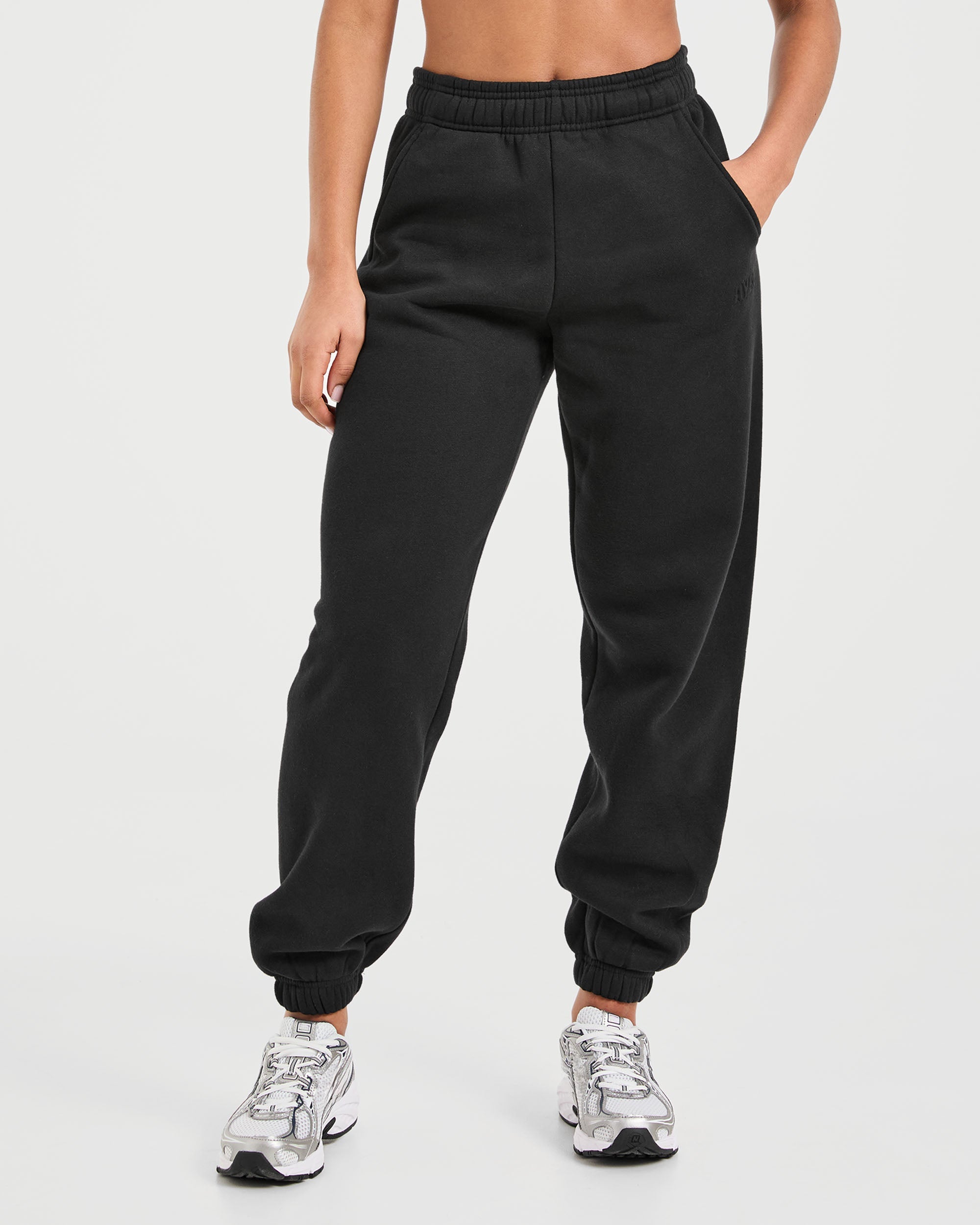 Pantaloncini Larghi Classici in Felpa - Nero