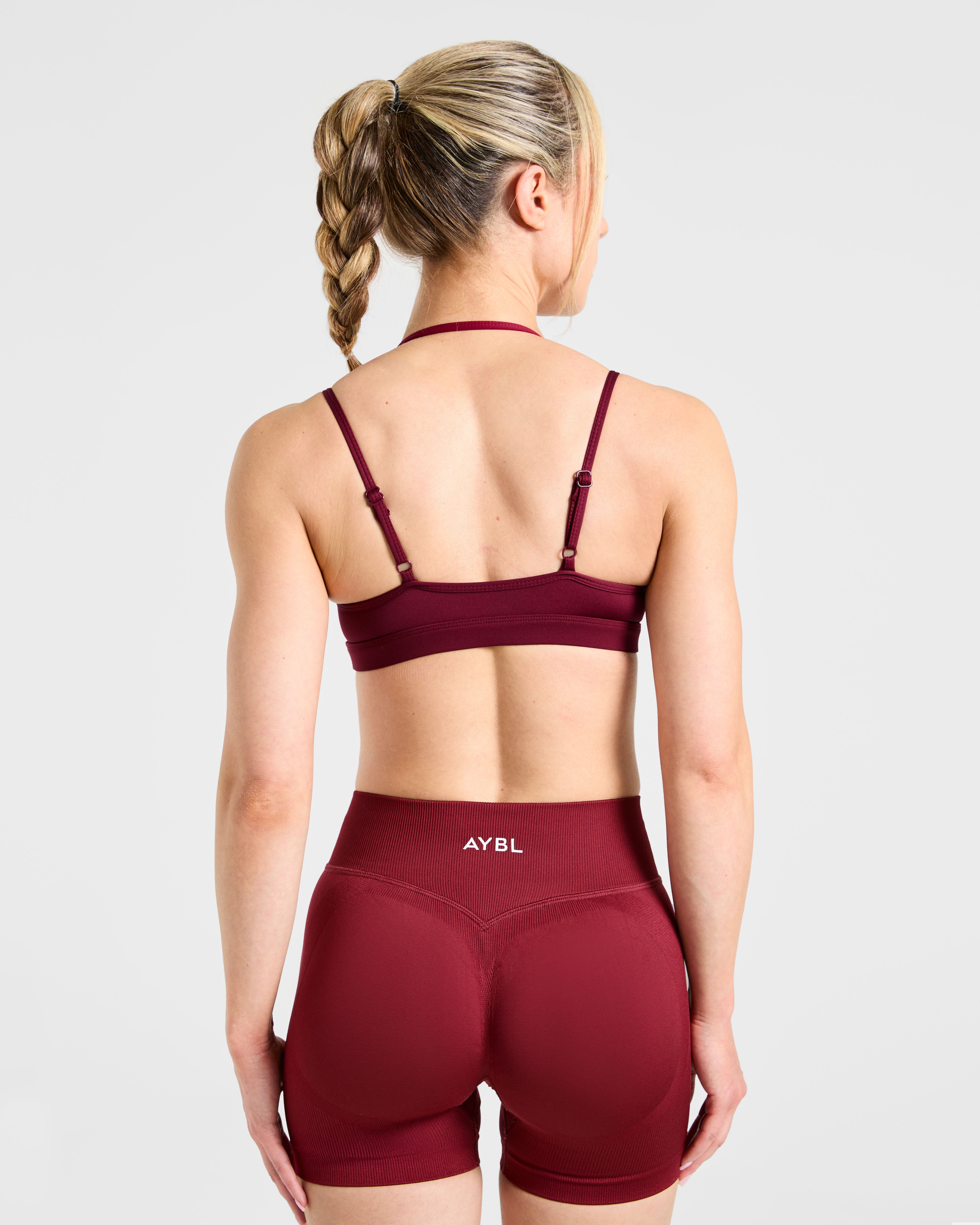 Sports Bra Doppio Strato Essenziale - Borgogna