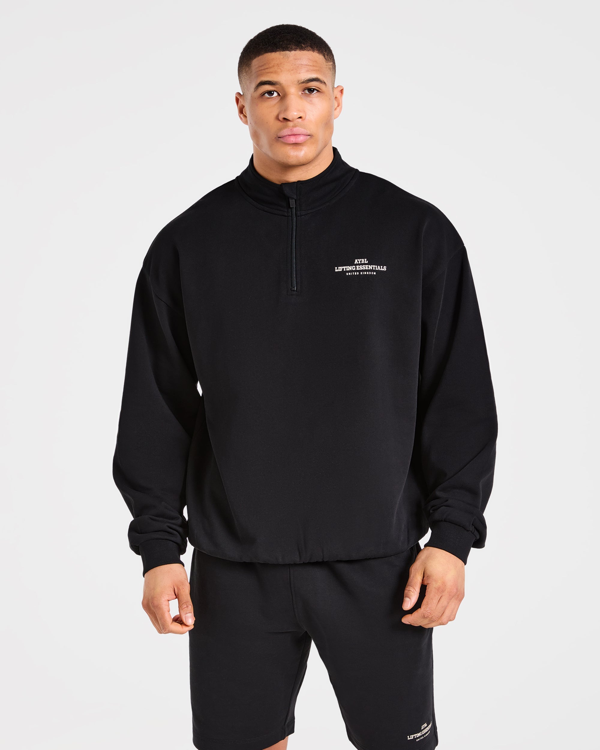 Apex Lifting Essentials Pullover con zip a 1/4 - Nero/Cream