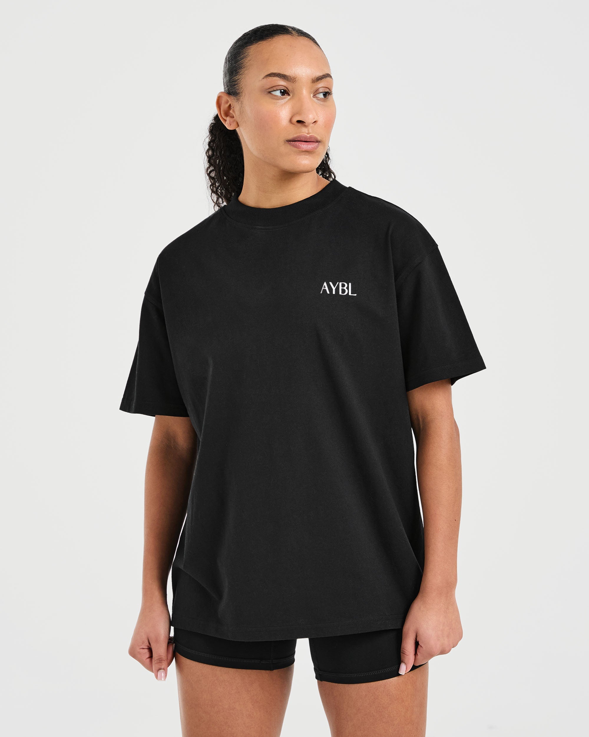 T-shirt Oversized Strength Club - Nero