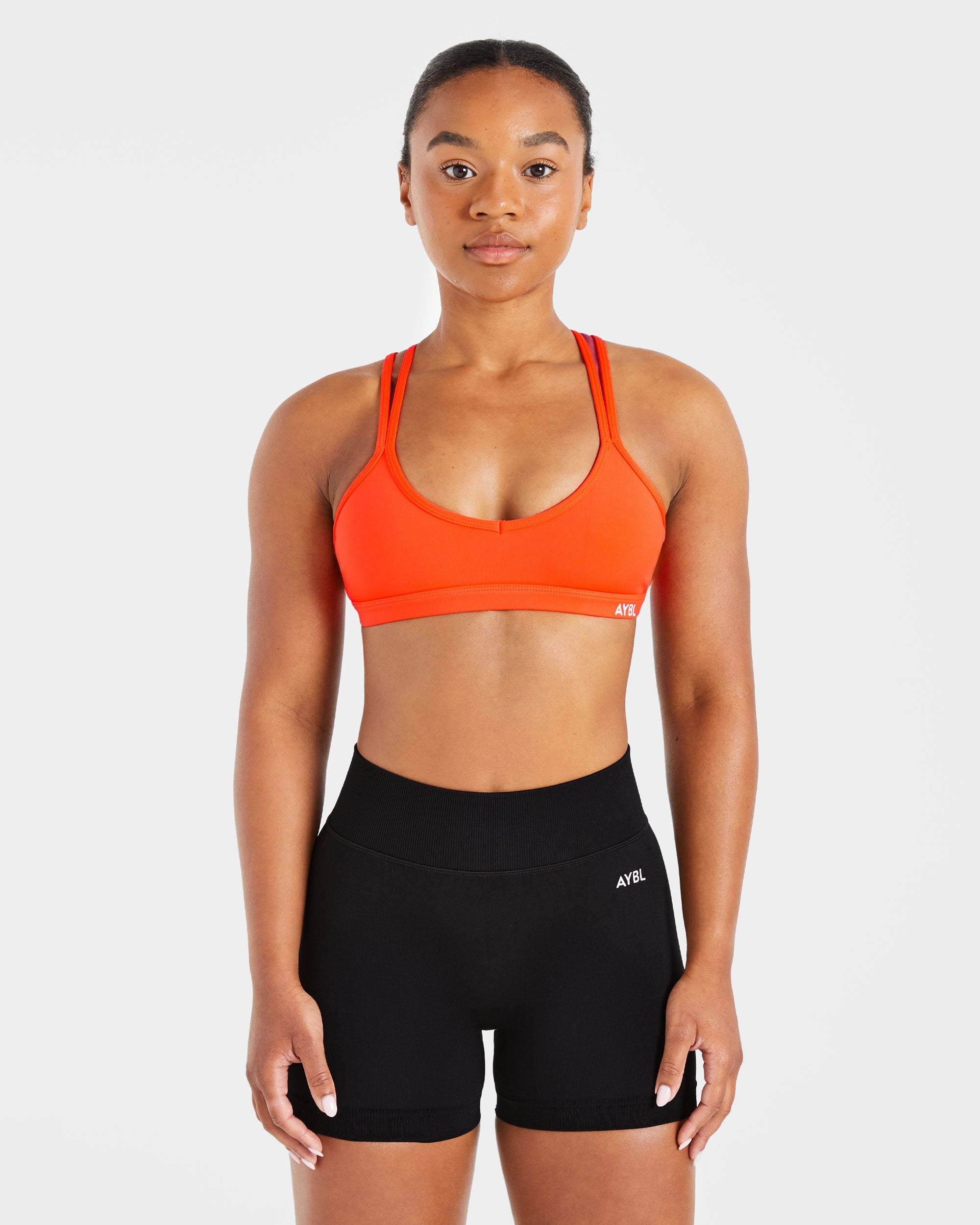 Sports Bra con Spalline Essenziale - Arancione Vivace