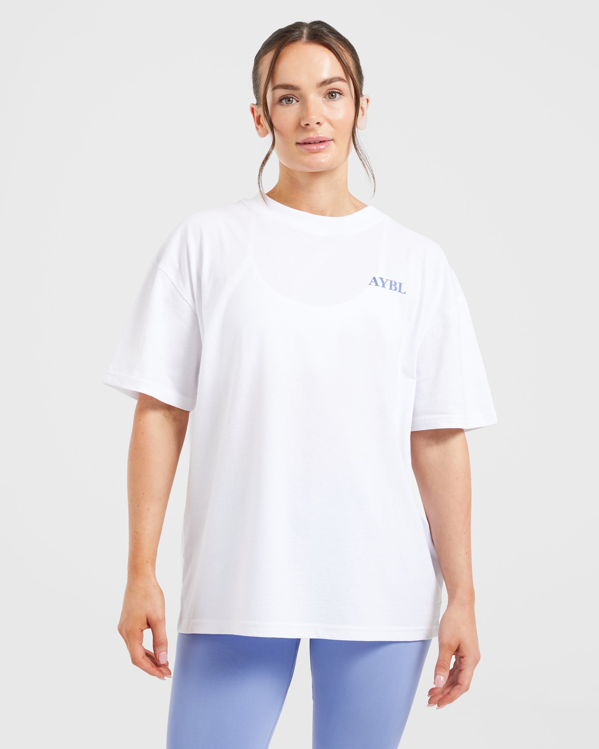 T-shirt Oversized Do It For You - Bianco/Blu