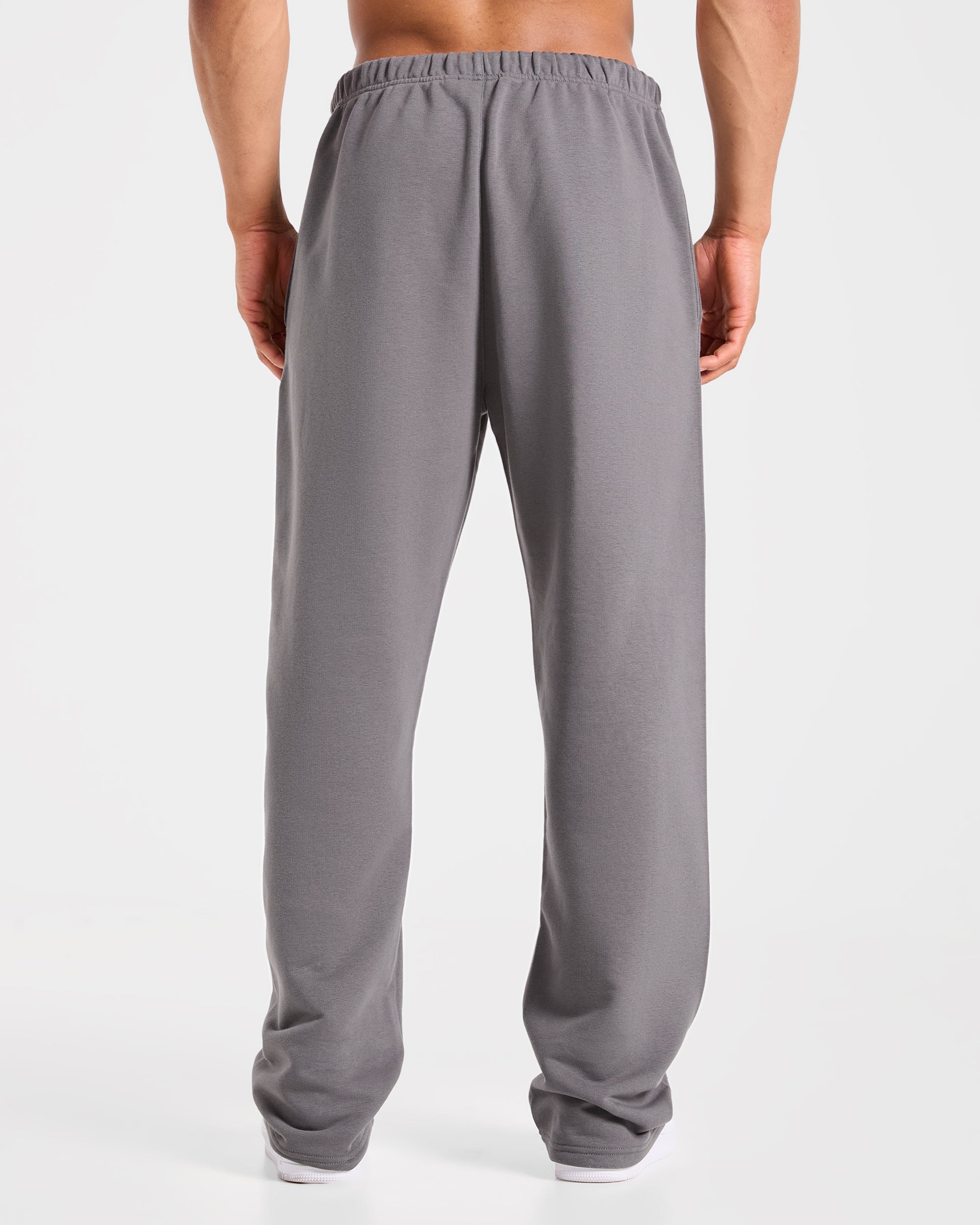 Pantaloncini Jogger Oversized a Gamba Dritta Divisione Forza - Grigio/Red