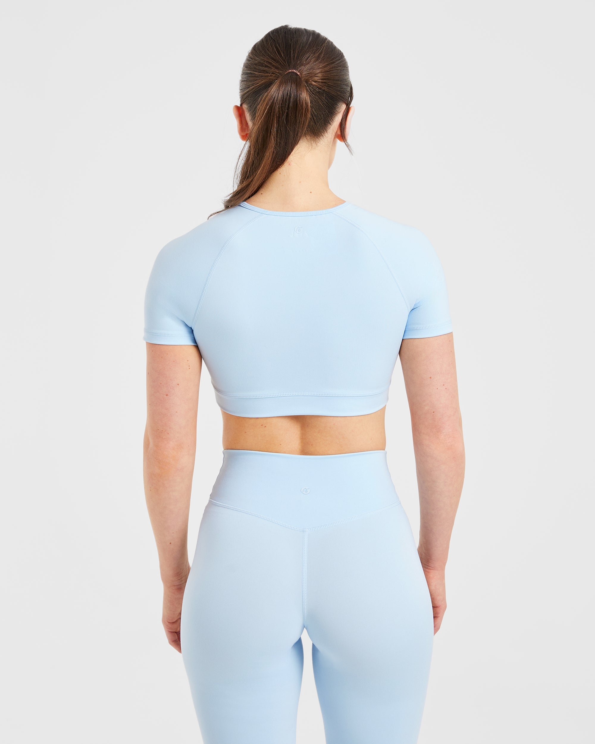 Crop Top Fondamentale - Blu Pastello