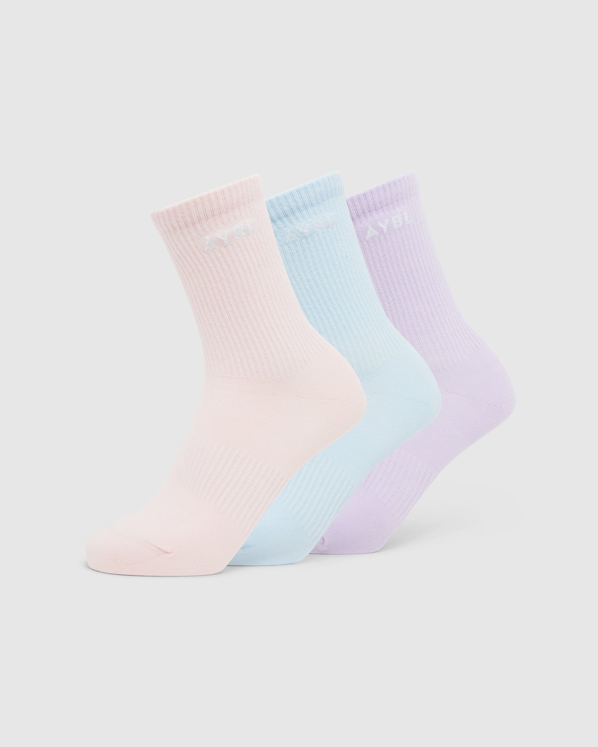 Calze a Crew Every Day (3 Pezzi) - Blu/Viola/Rosa