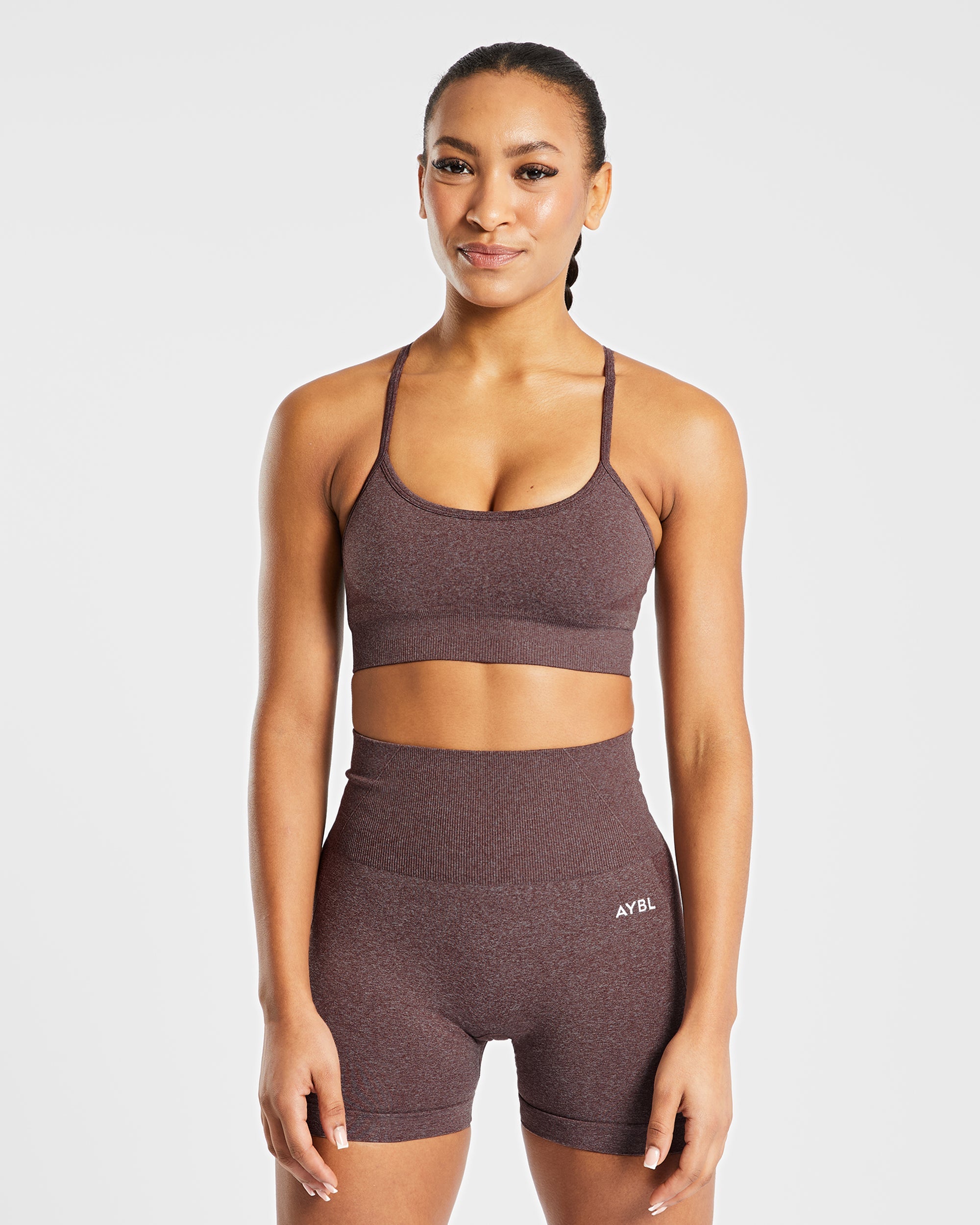 Empower Sports Bra Senza Cuciture - Marrone Marl