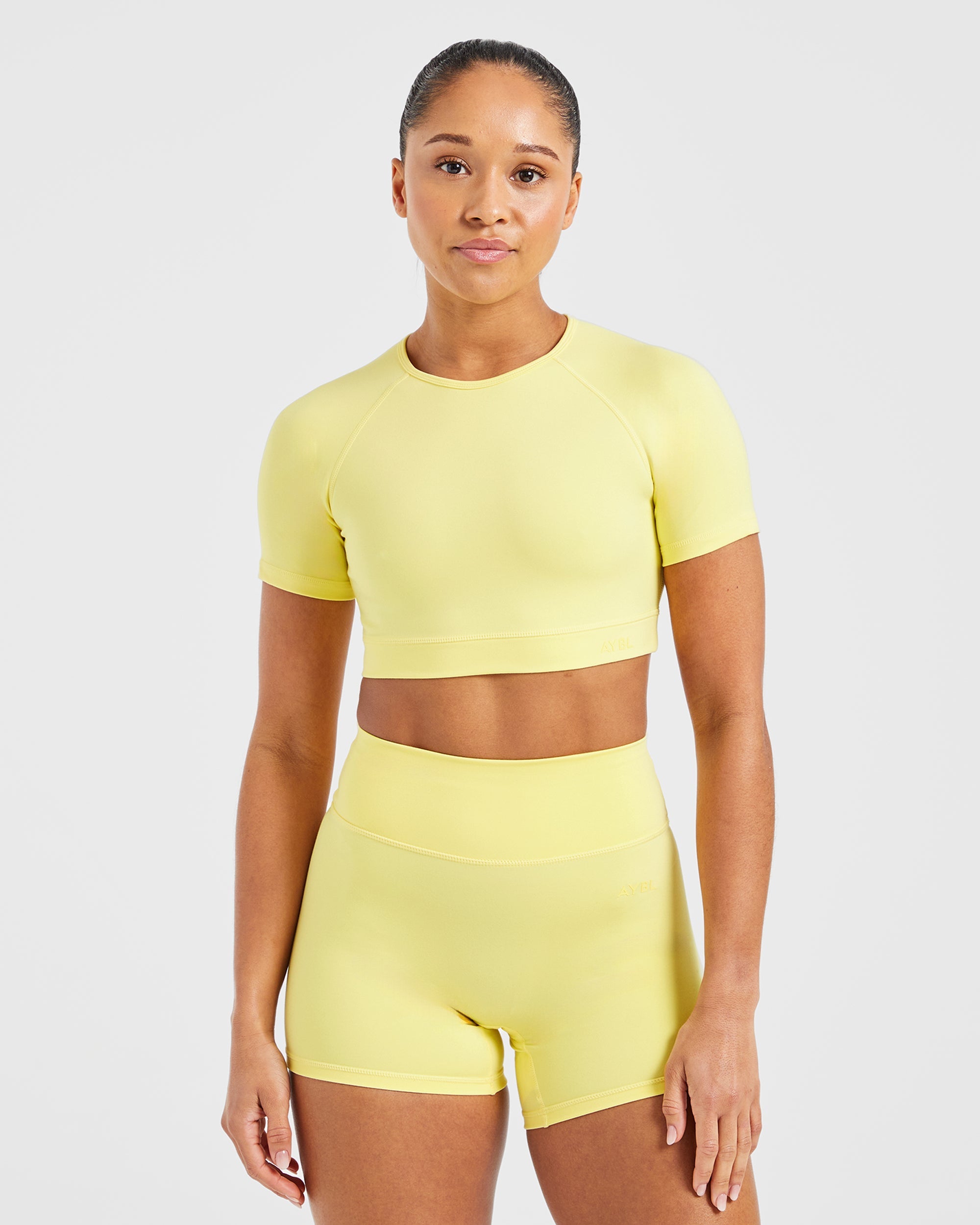 Crop Top Fondamentale - Limone Pastello