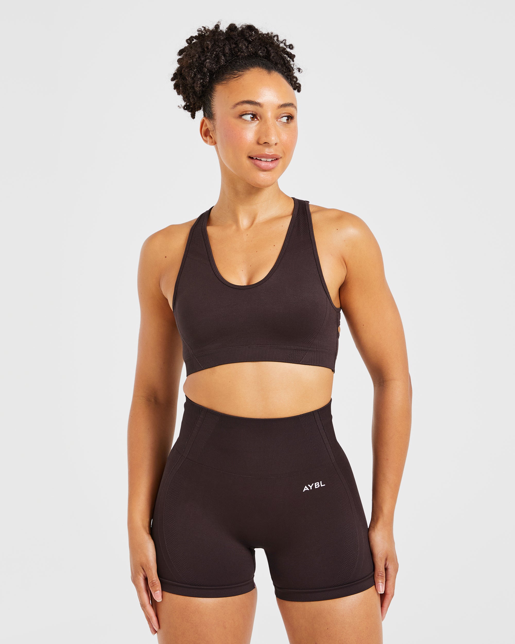 Balance V3 Sports Bra Senza Cuciture - Marrone Scuro