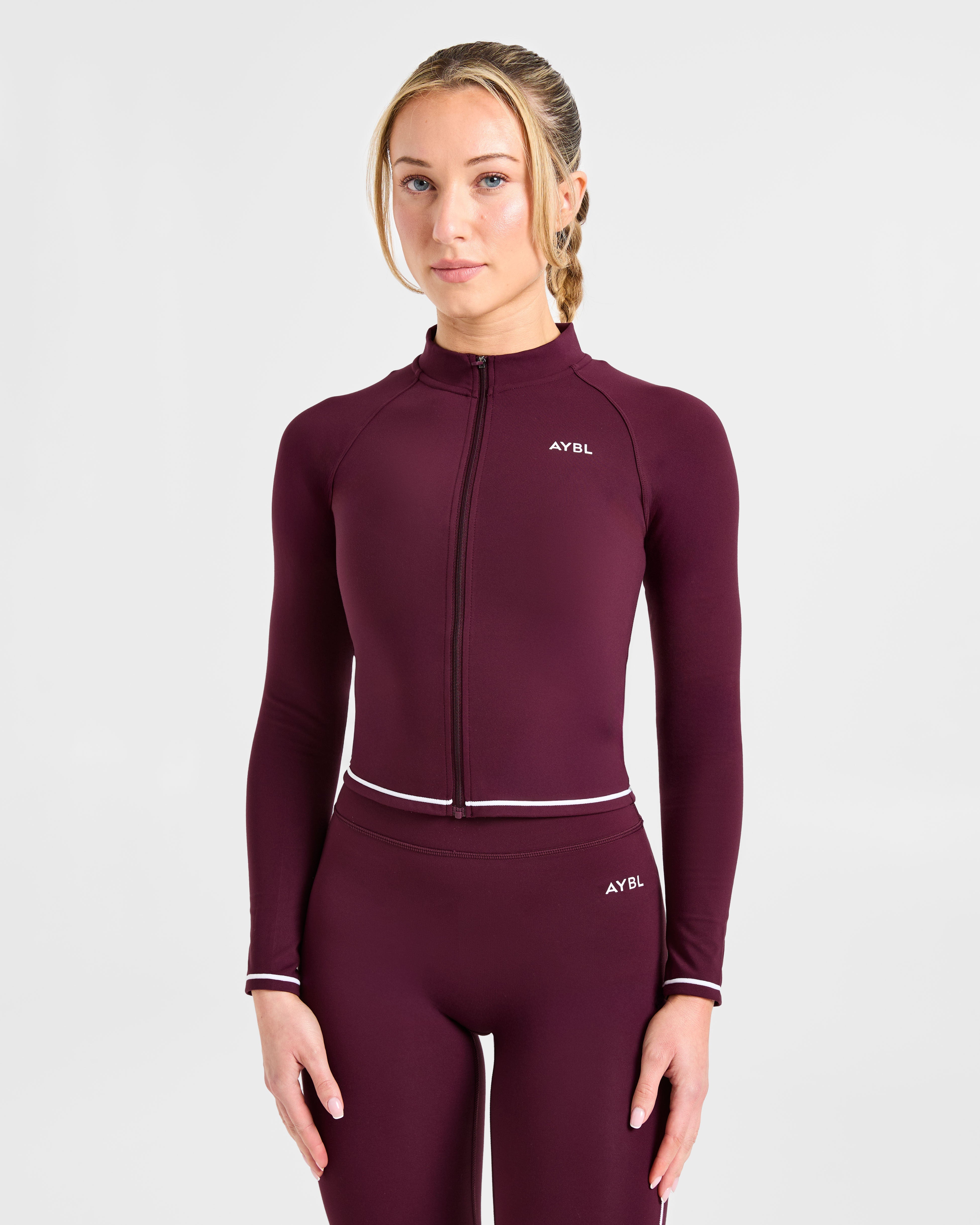 Giacca con Cerniera Form - Mulberry Intenso