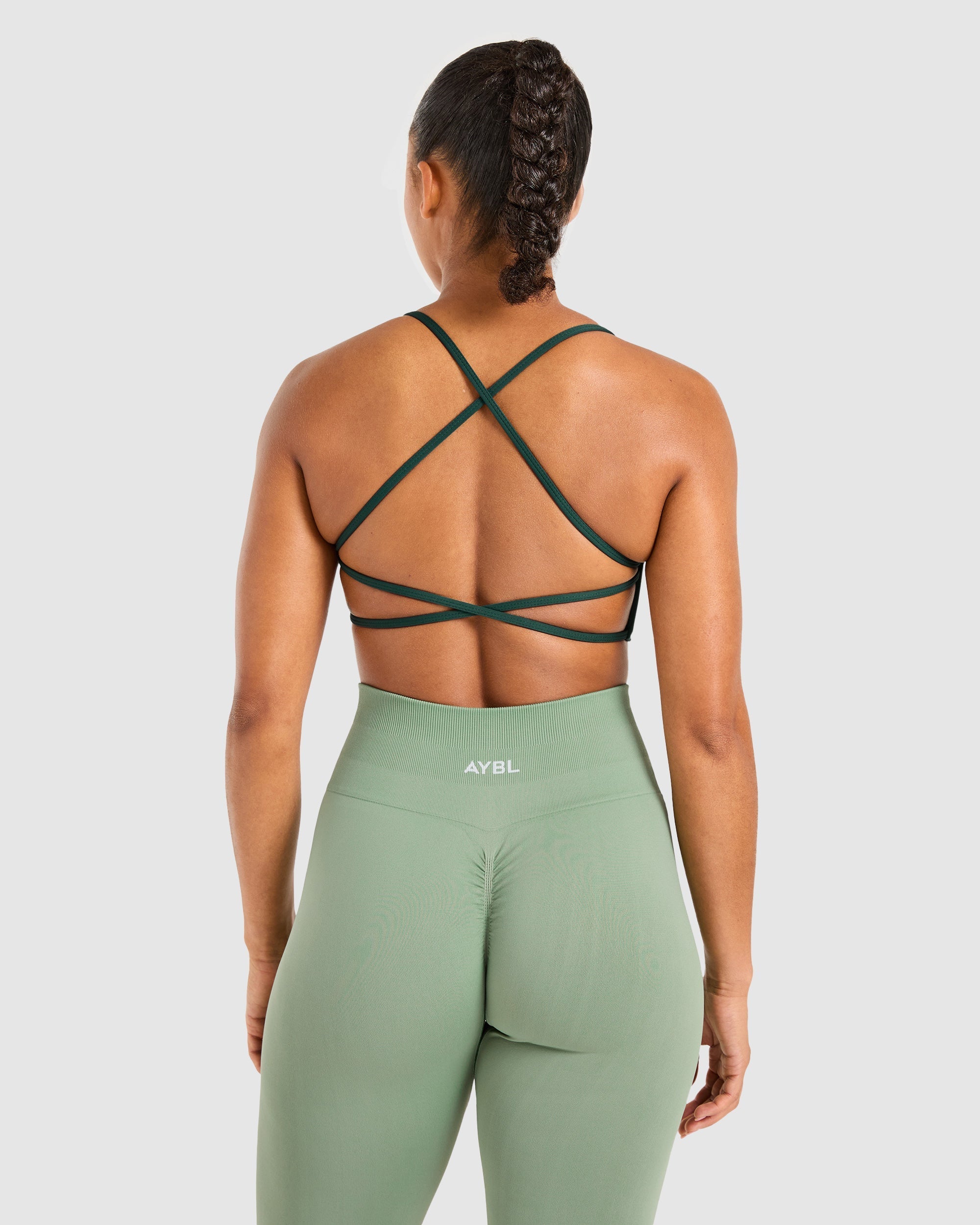Sports Bra Crossback Essenziale - Verde Scuro