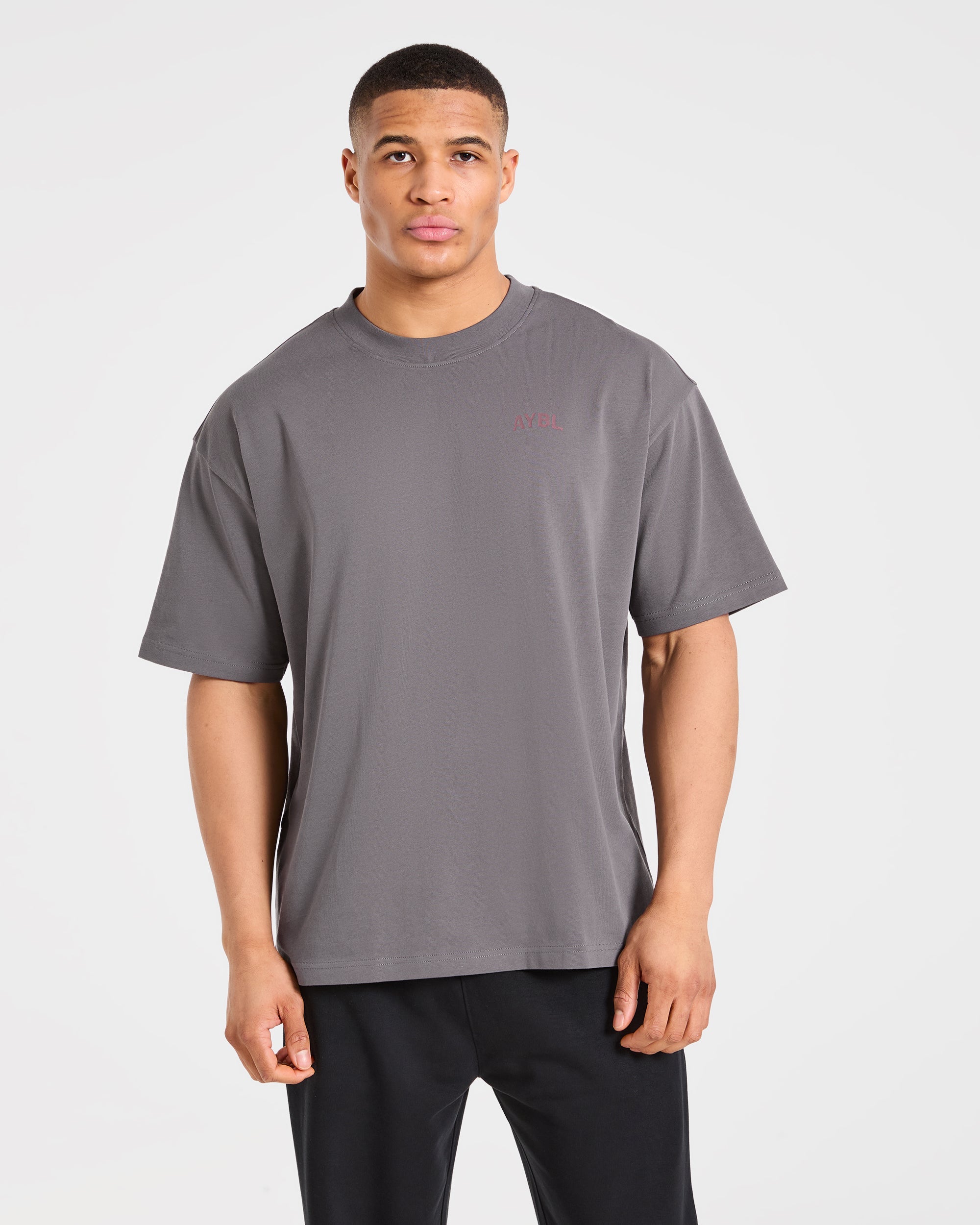 T-shirt Oversized Division della Forza - Grigio/Red